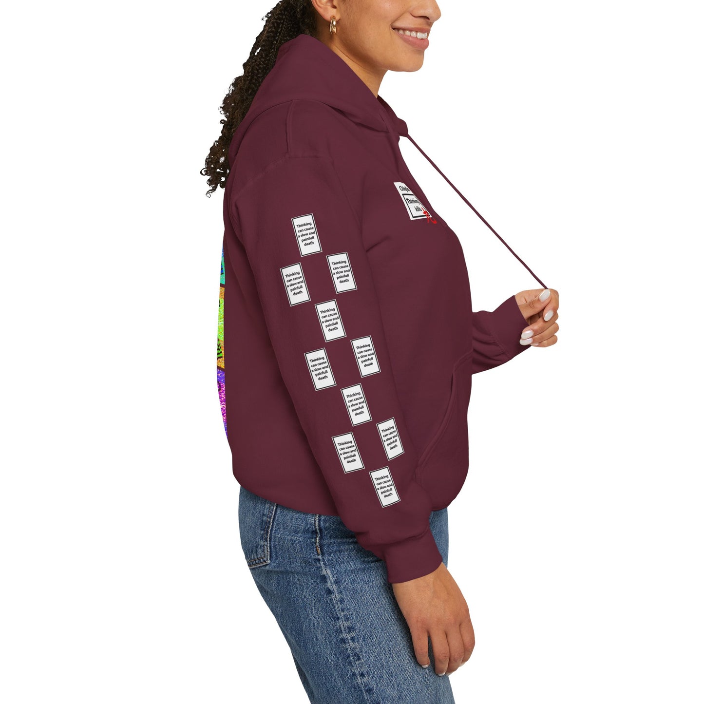 Amil 9 grid arm print, Unisex Heavy Blend Hooded Sweatshirt