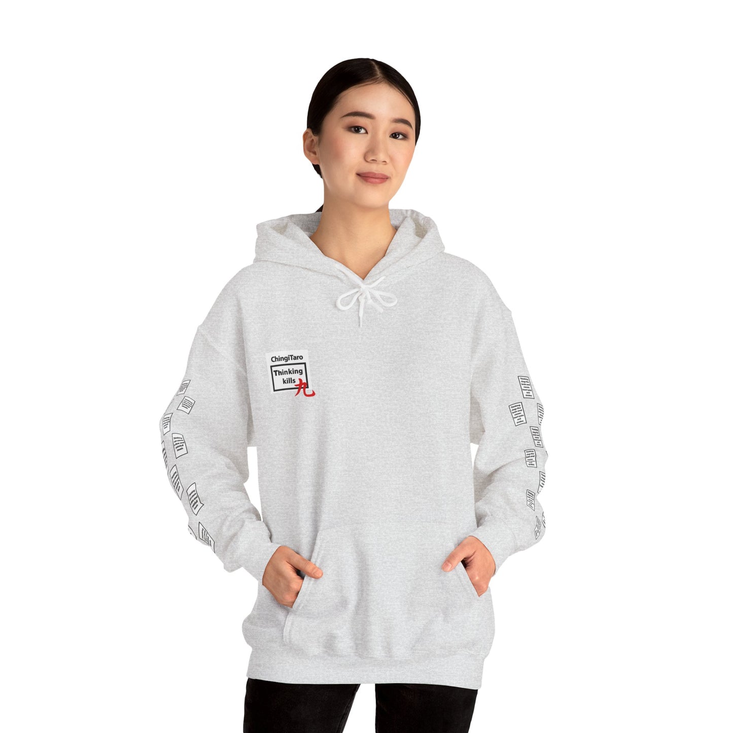 Emilia 9 grid arm print, Unisex Heavy Blend Hooded Sweatshirt