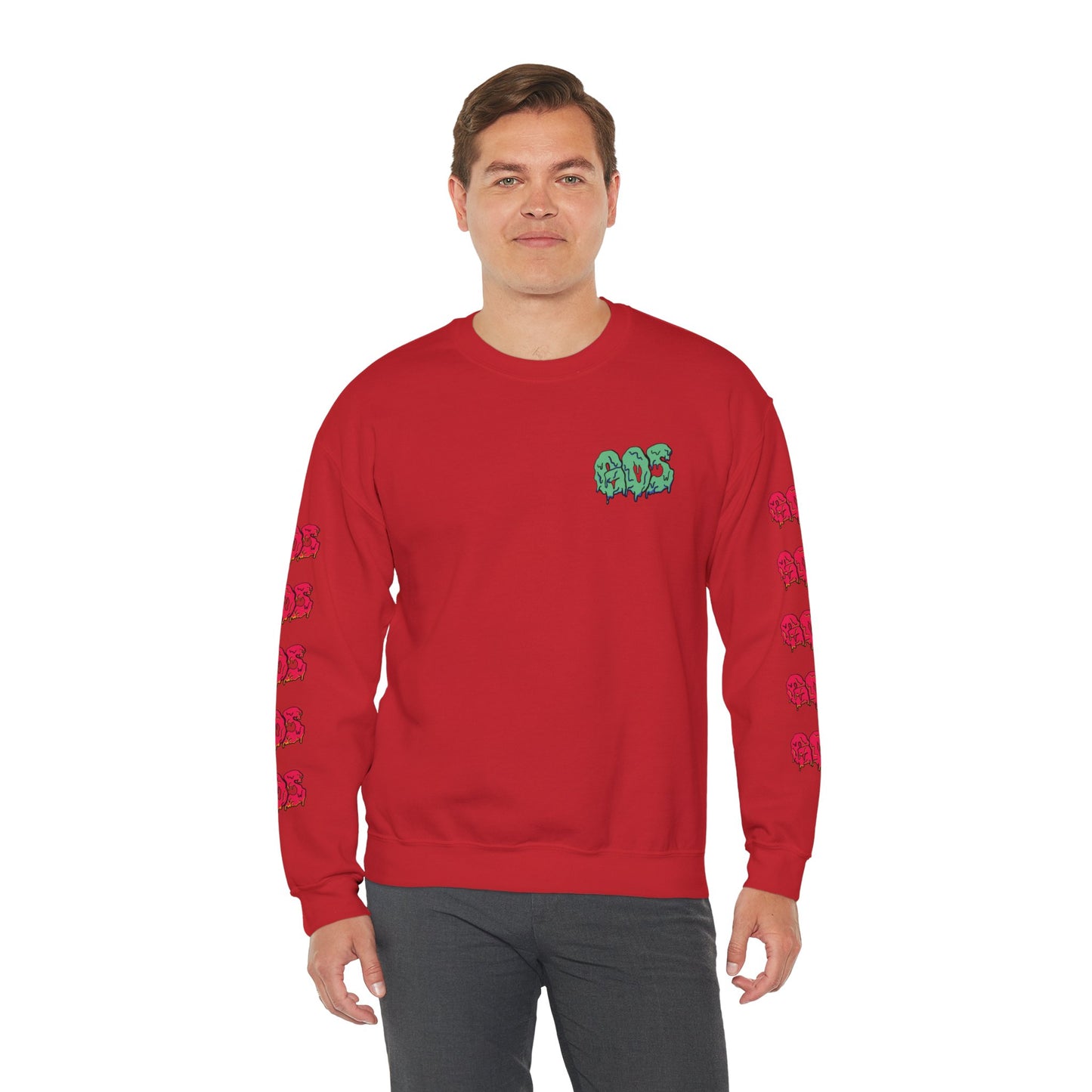 GOS SLIME aqua/red FULL SLEEVE unisex sweatshirt