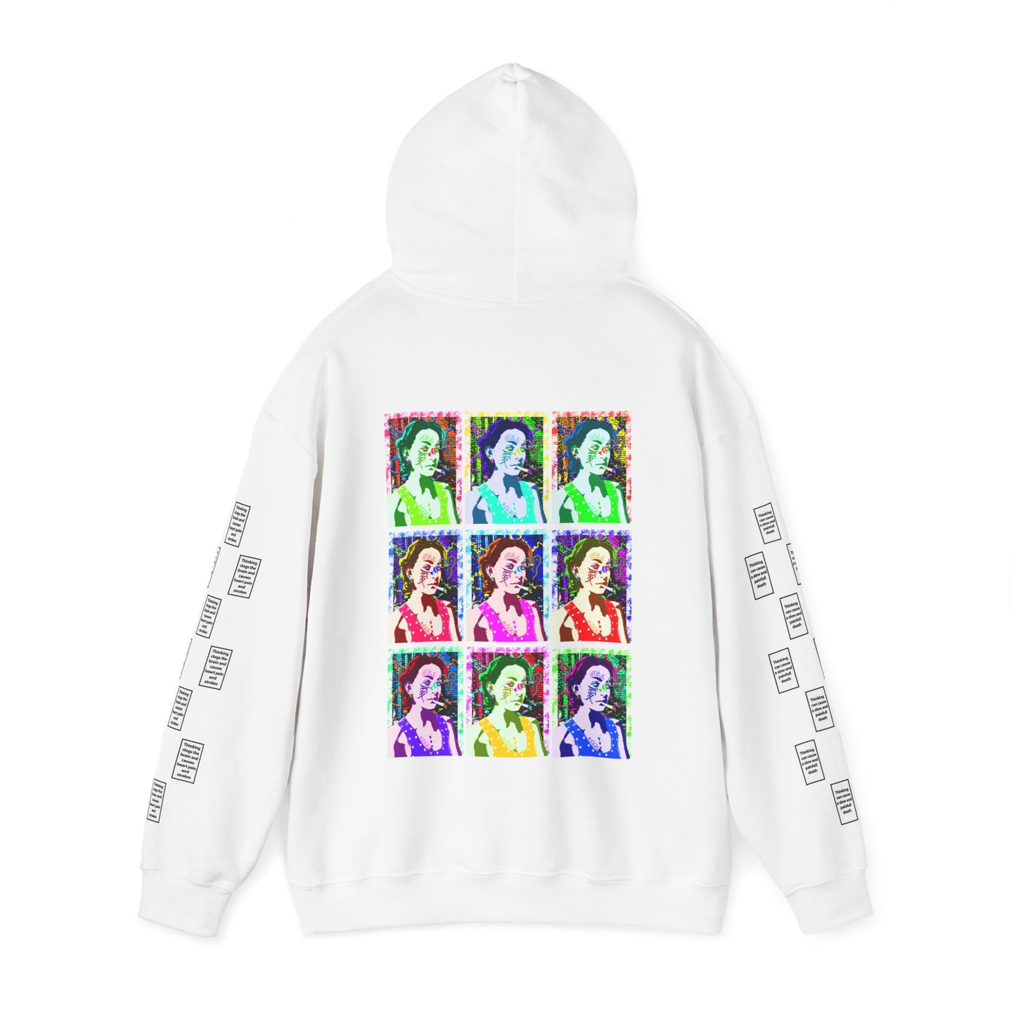 Irini 9 grid arm print, Unisex Heavy Blend Hooded Sweatshirt