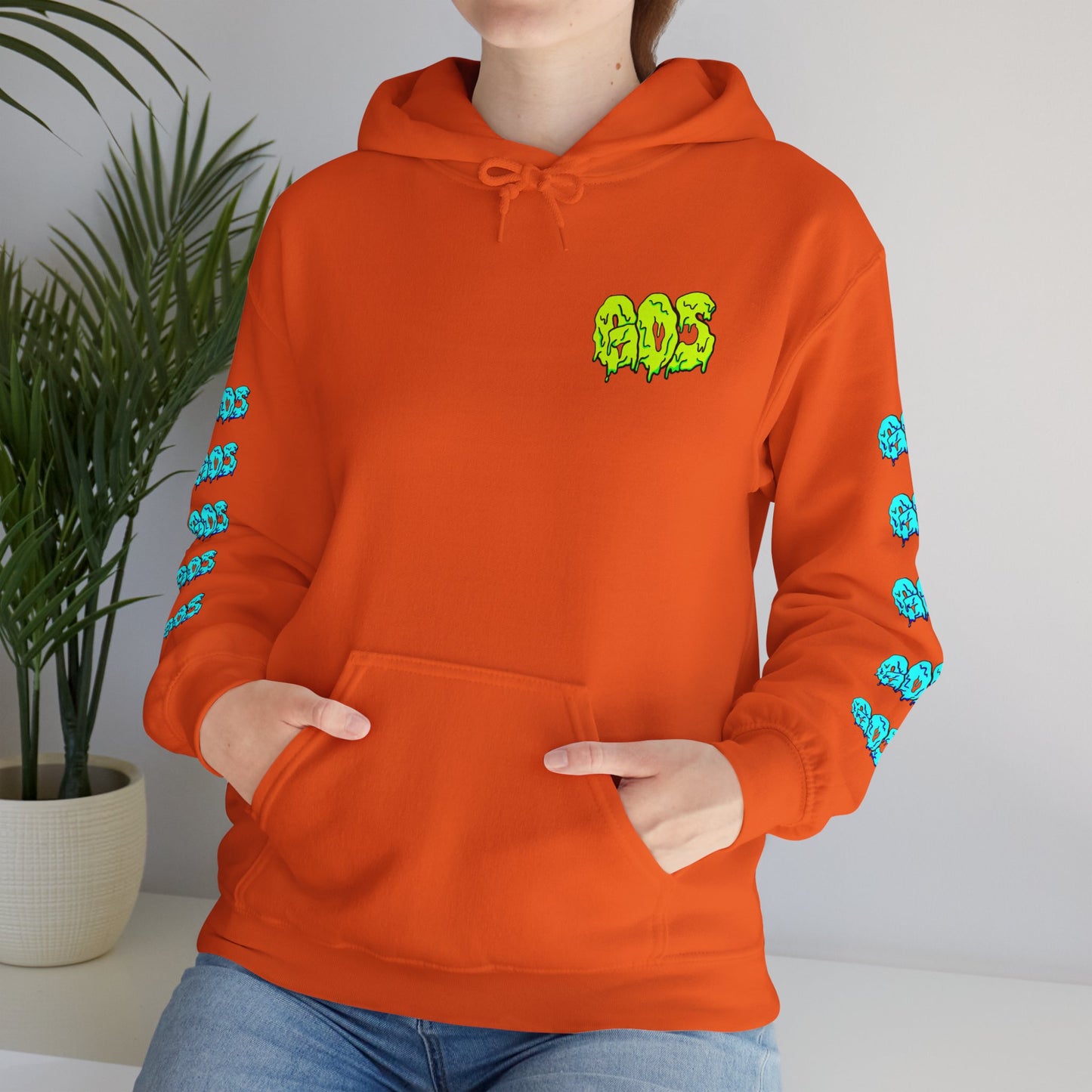 GOS SLIME yellow/blue FULL SLEEVE Unisex  Hooded Sweatshirt