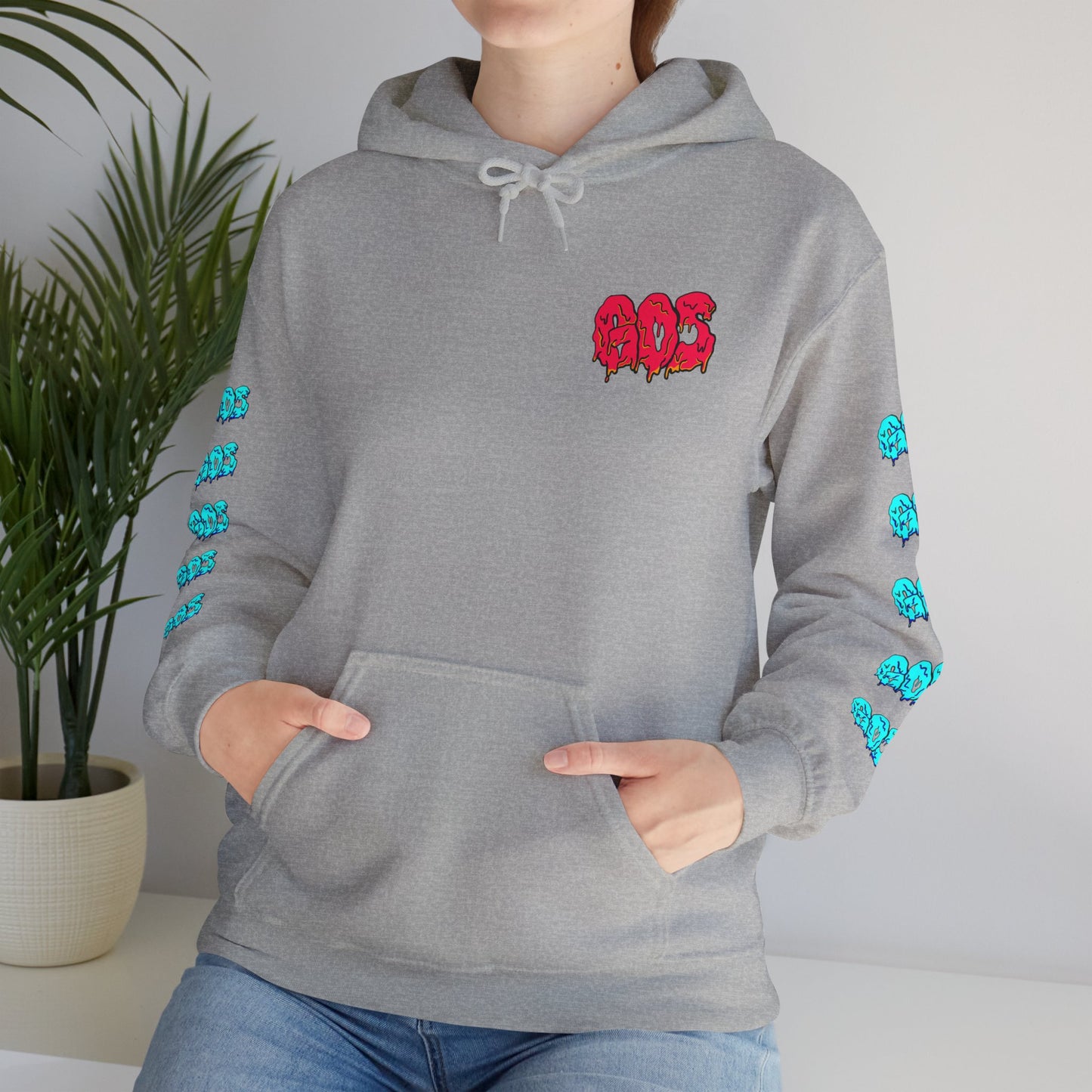 GOS Slime red/blue FULL SLEEVE Unisex Hooded Sweatshirt