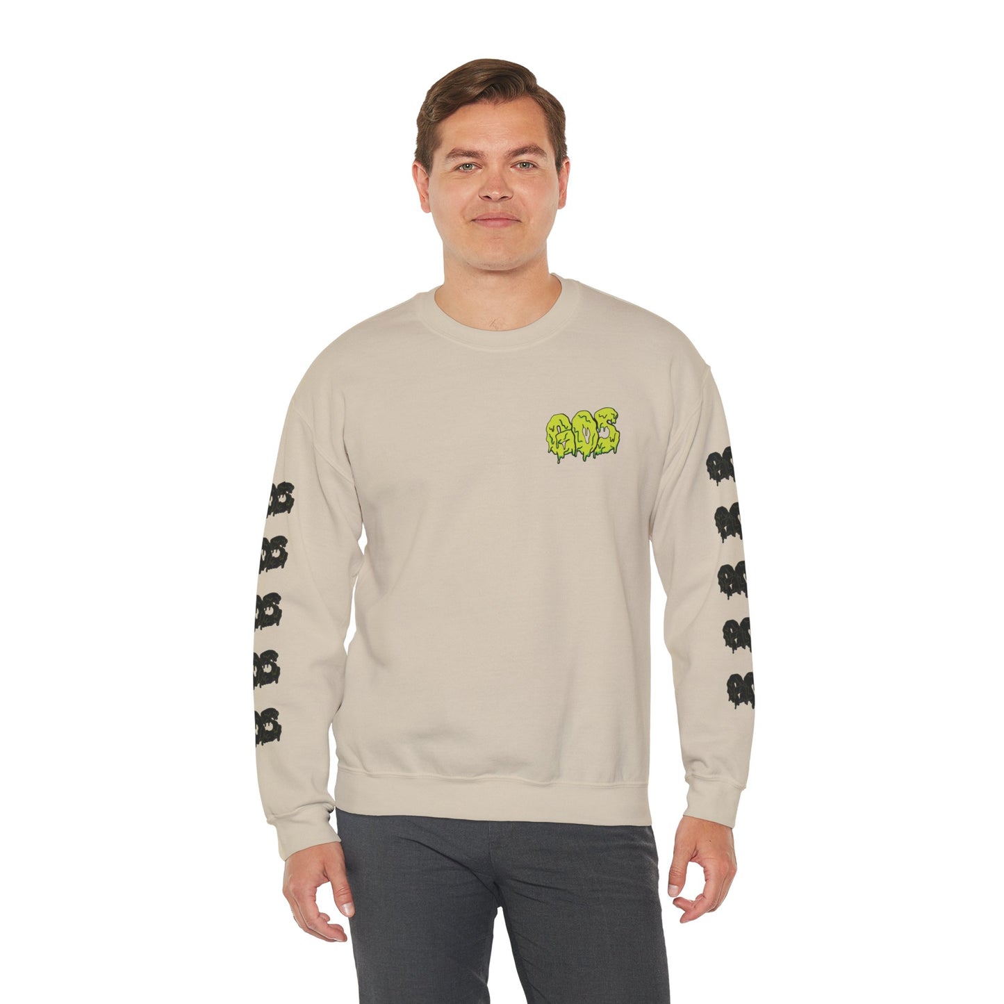 GOS SLIME acid green/black FULL SLEEVE unisex sweatshirt