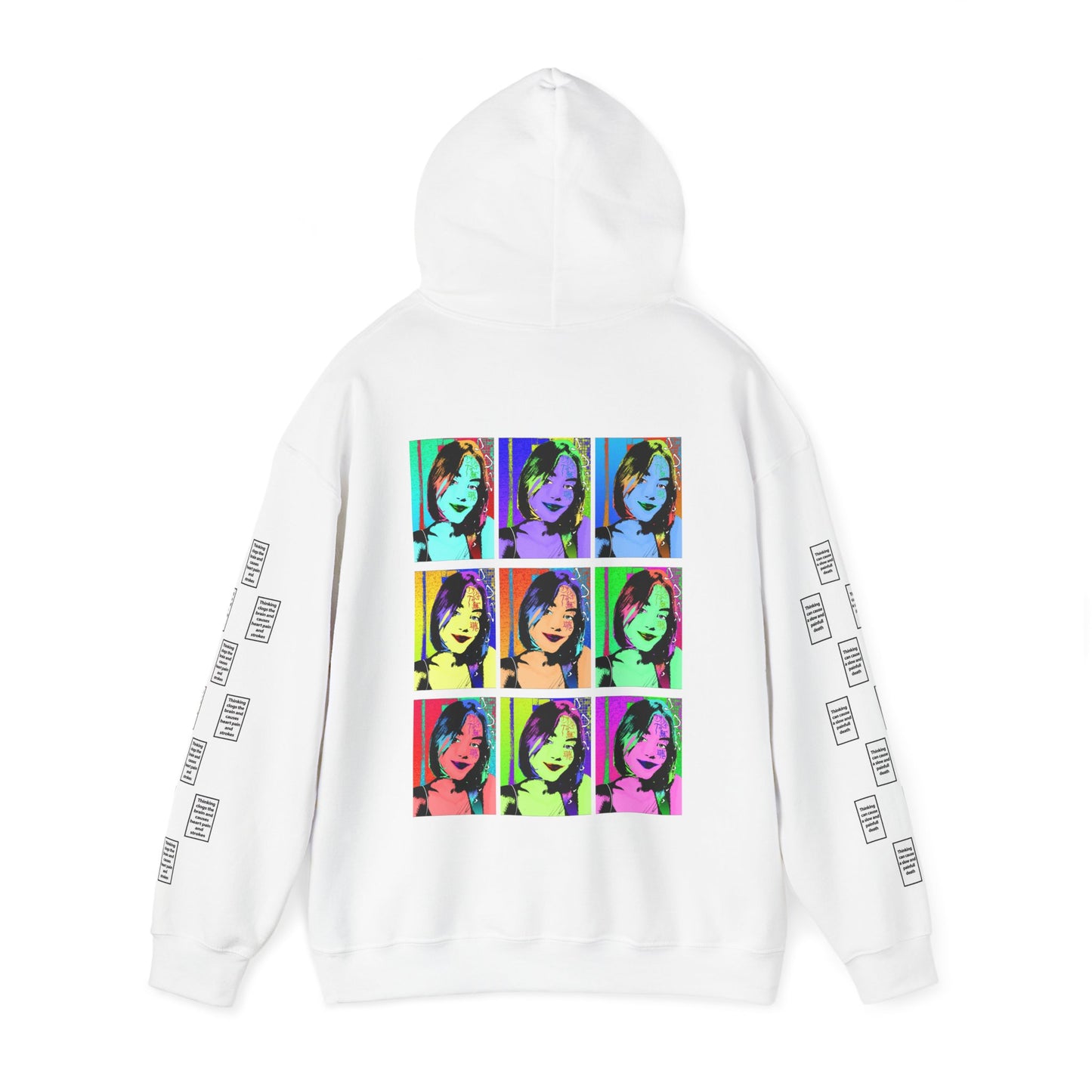 Katerina 9 grid arm print, Unisex Heavy Blend Hooded Sweatshirt