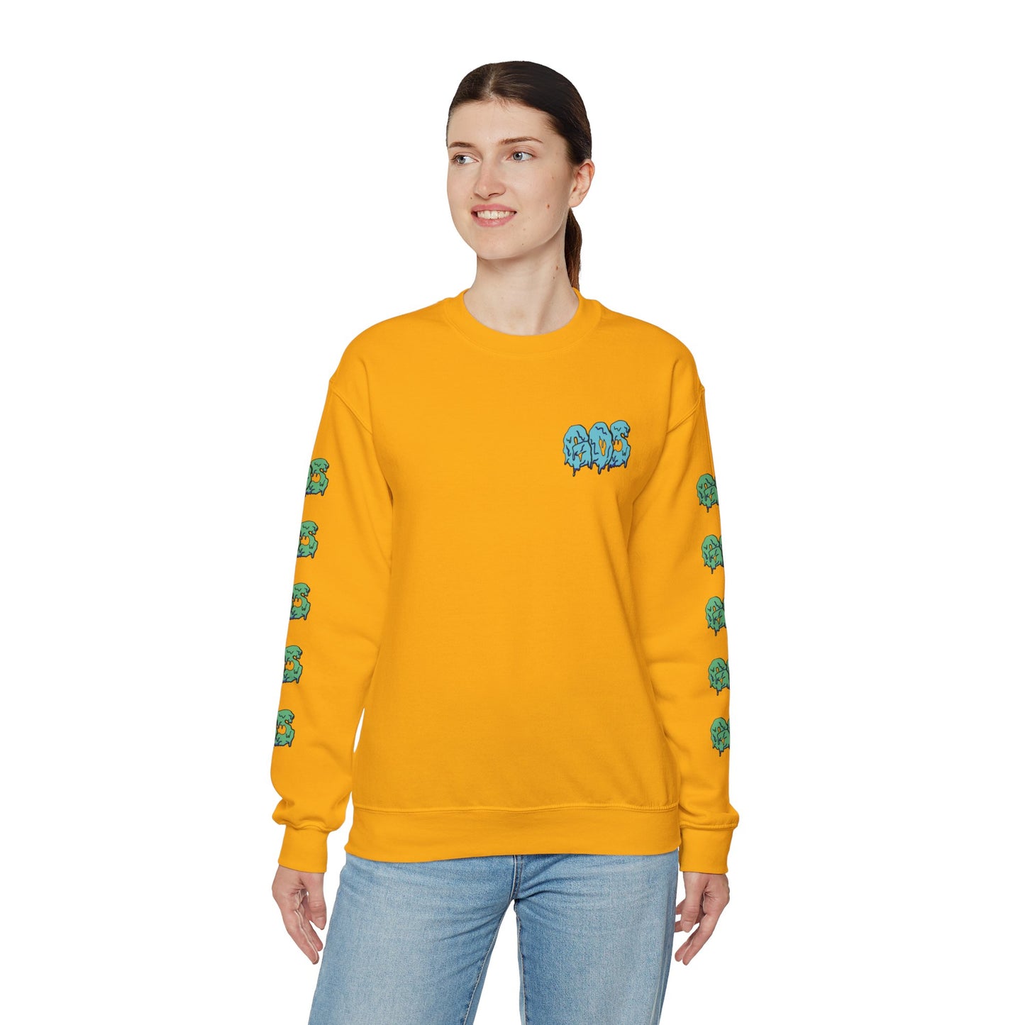 GOS SLIME blue/aqua FULL SLEEVE unisex sweatshirt