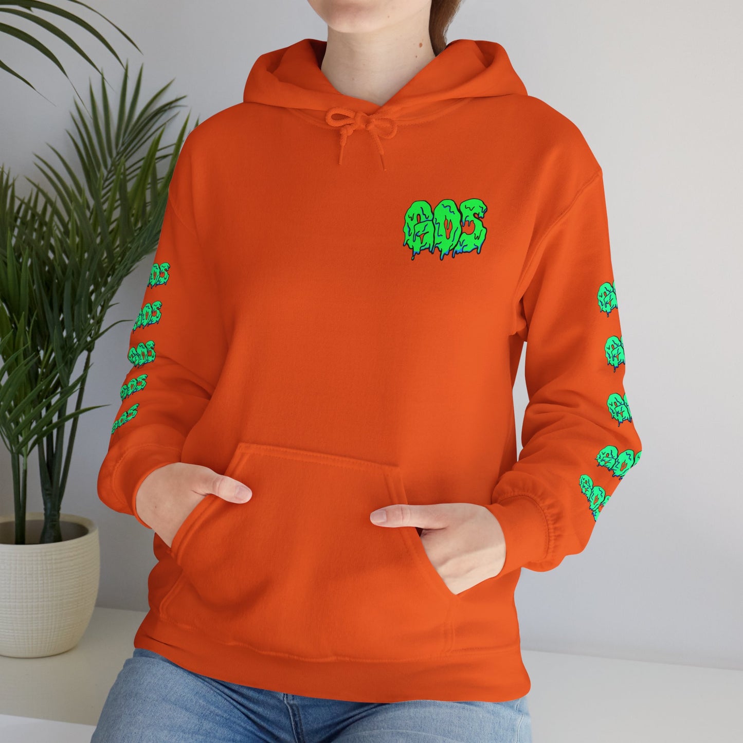 GOS SLIME green/aqua  FULL SLEEVE Unisex Hooded Sweatshirt