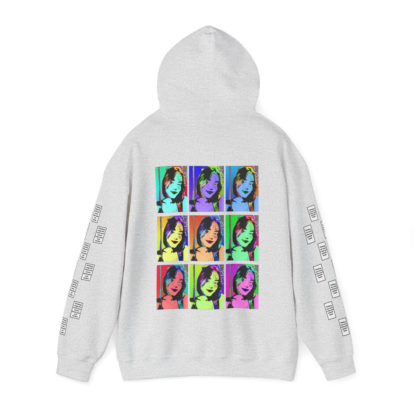 Katerina 9 grid arm print, Unisex Heavy Blend Hooded Sweatshirt