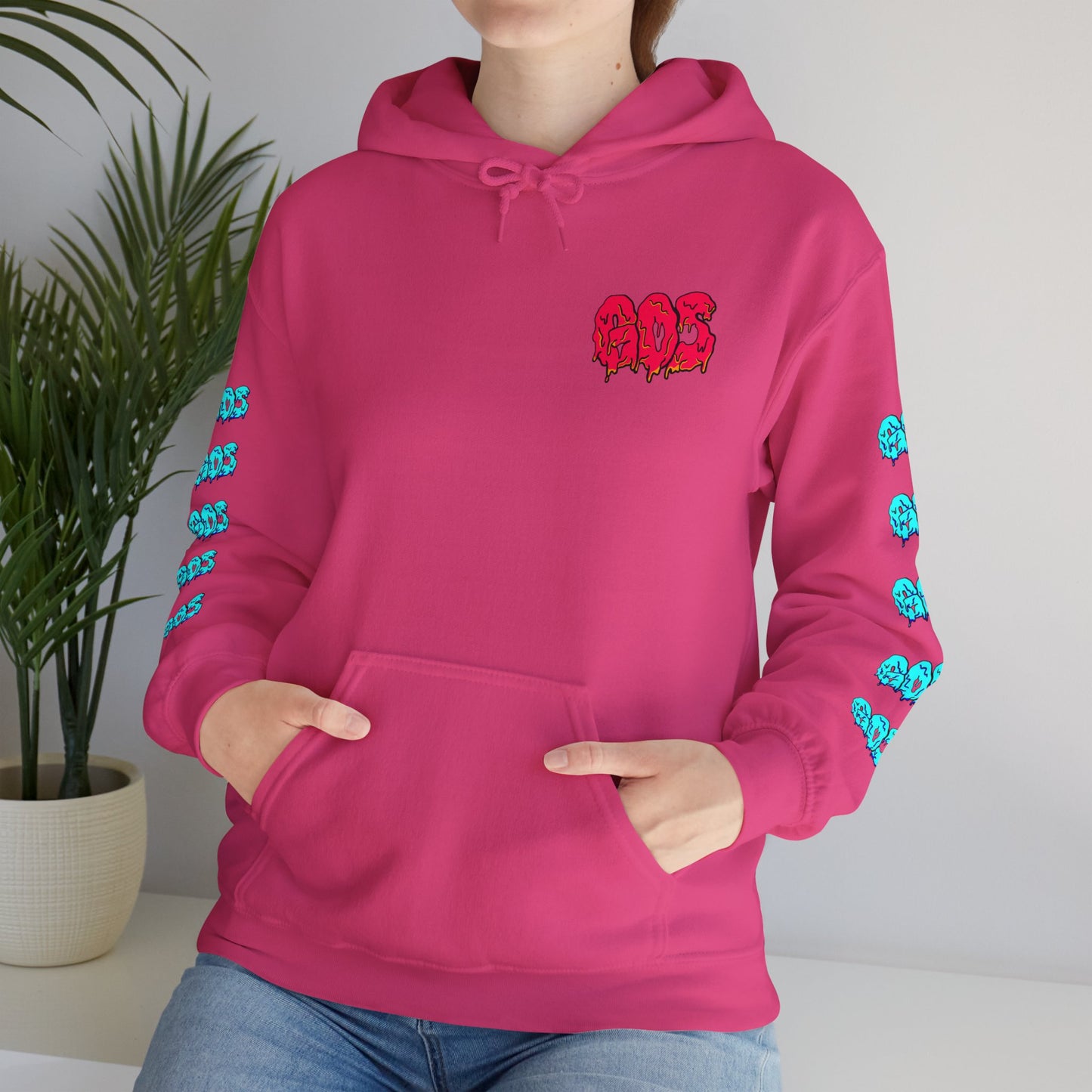 GOS Slime red/blue FULL SLEEVE Unisex Hooded Sweatshirt