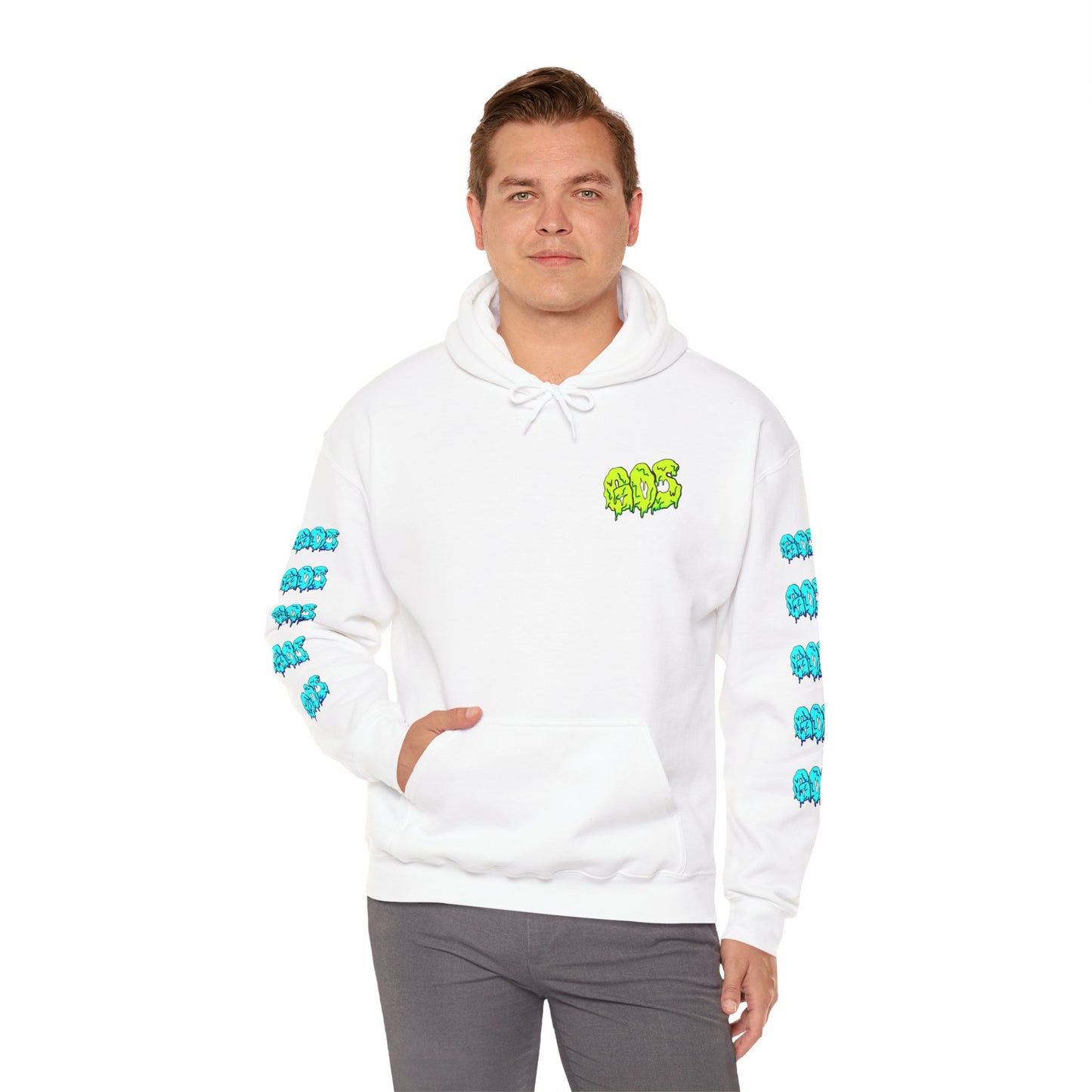 GOS SLIME yellow/blue FULL SLEEVE Unisex  Hooded Sweatshirt