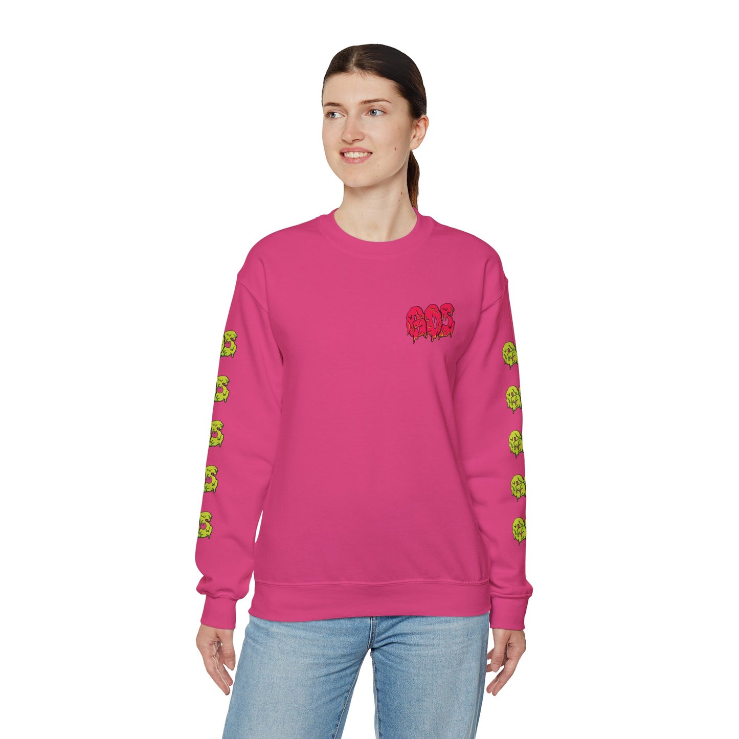 GOS SLIME red/acid green FULL SLEEVE unisex sweatshirt