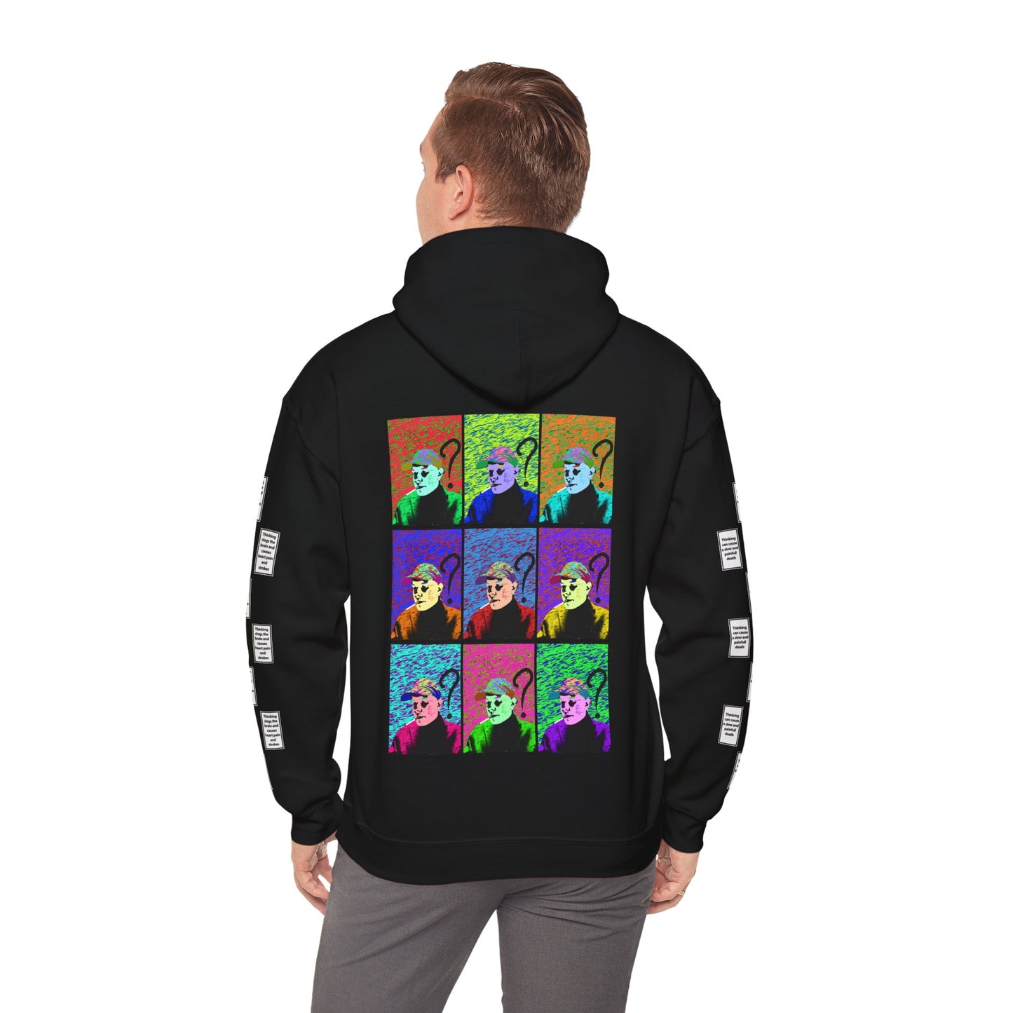 Jones 9 grid arm print, Unisex Heavy Blend Hooded Sweatshirt