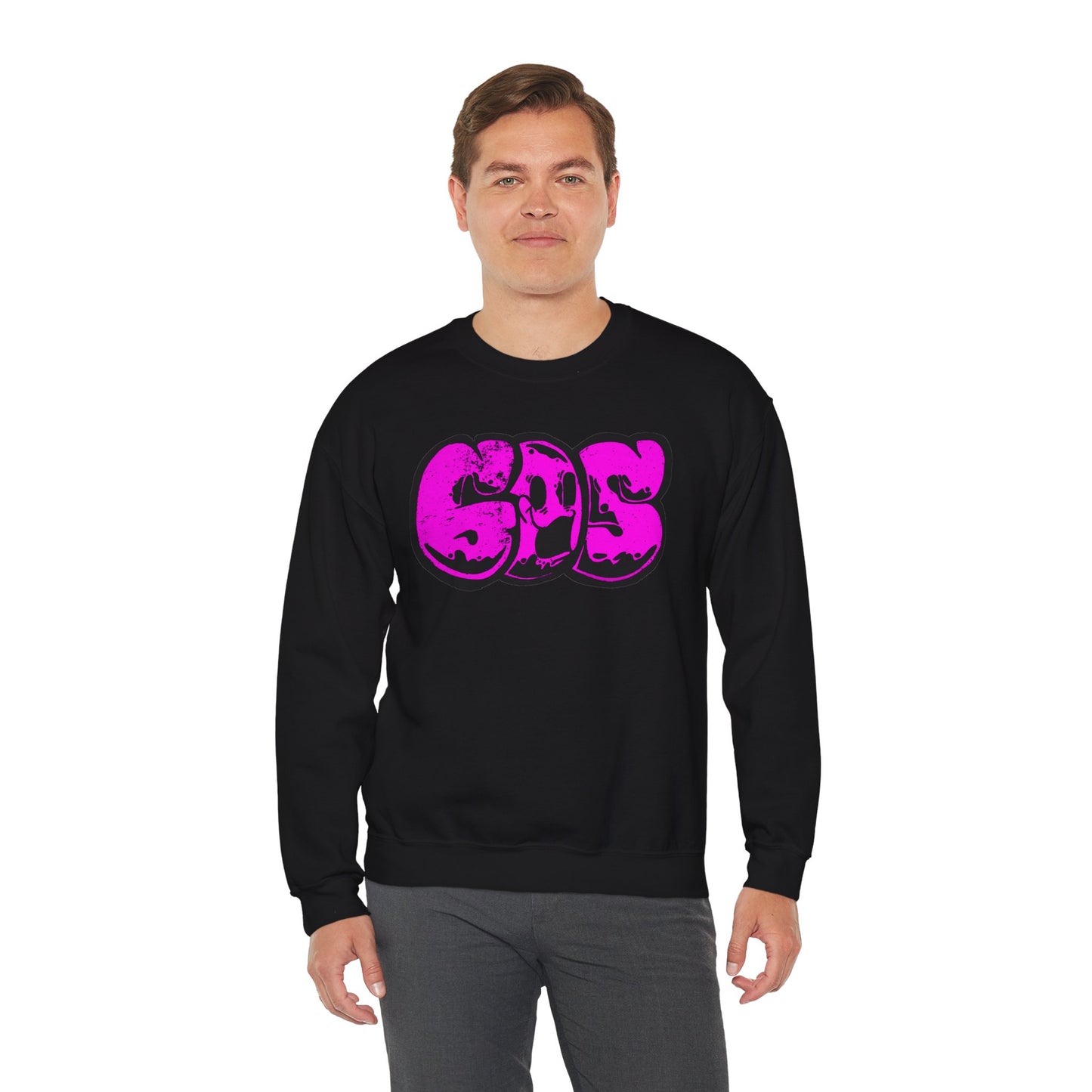 GOS SMILE neon pink unisex sweatshirt