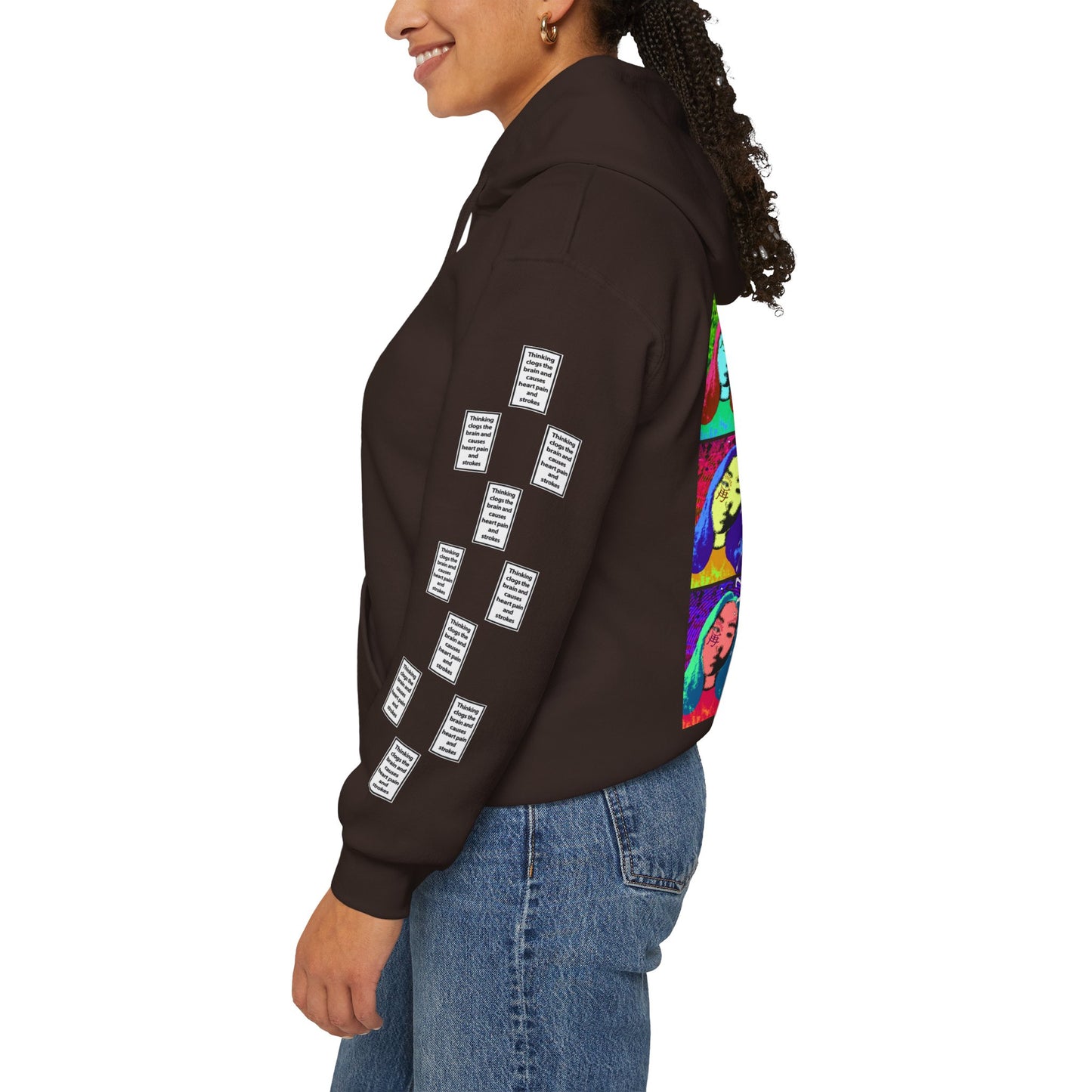 Laurien 9 grid arm print, Unisex Heavy Blend Hooded Sweatshirt