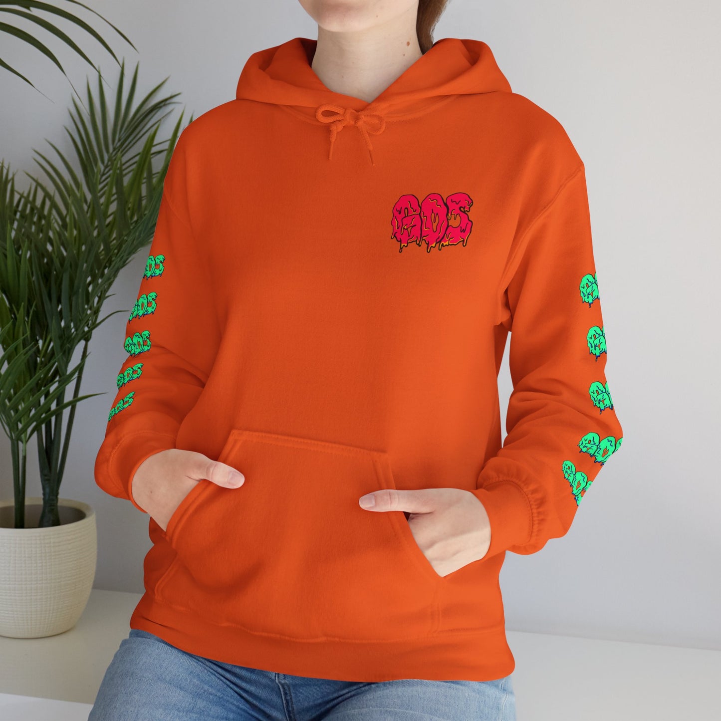 GOS SLIME red/aqua FULL SLEEVE Unisex Hooded Sweatshirt