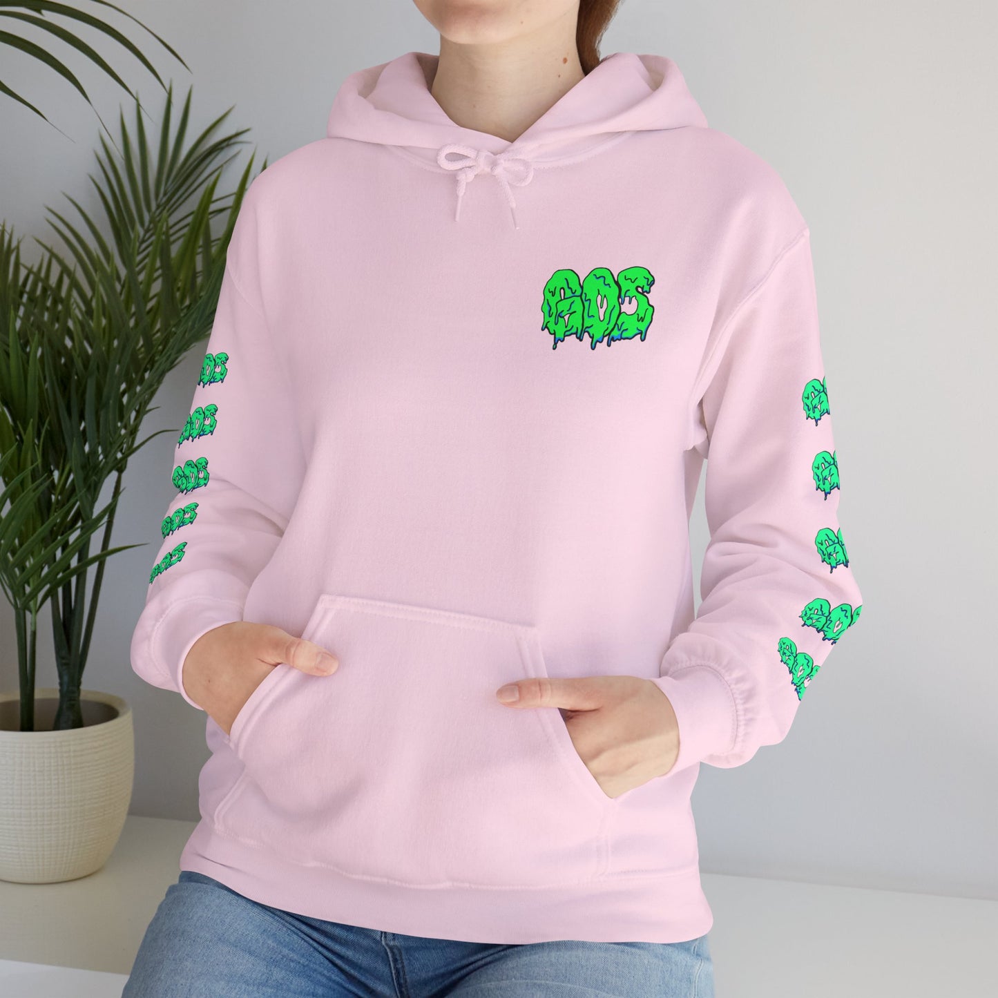 GOS SLIME green/aqua  FULL SLEEVE Unisex Hooded Sweatshirt