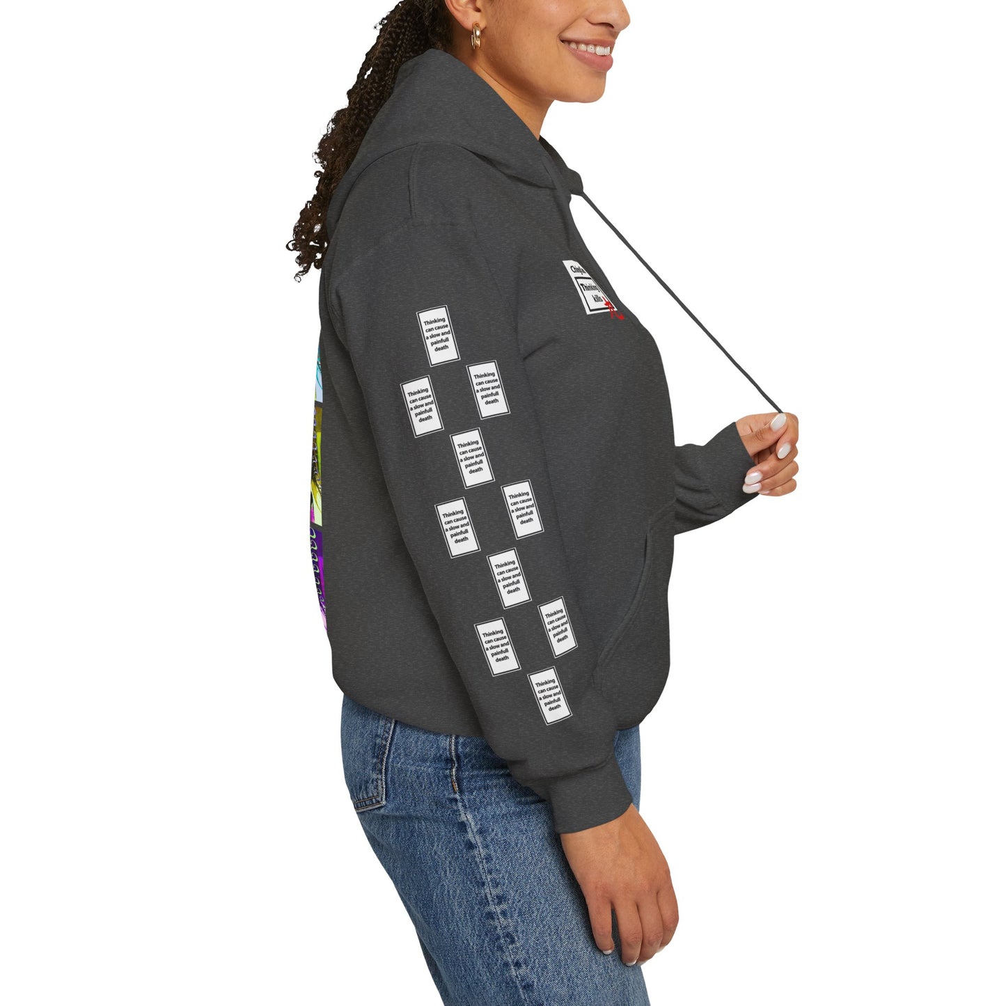 Judy 9 grid arm print, Unisex Heavy Blend Hooded Sweatshirt