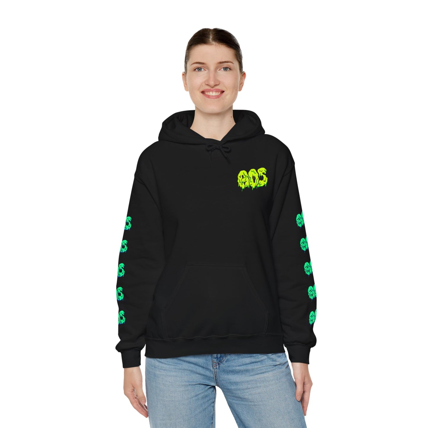 GOS SLIME yellow/aqua FULL SLEEVE Unisex  Hooded Sweatshirt