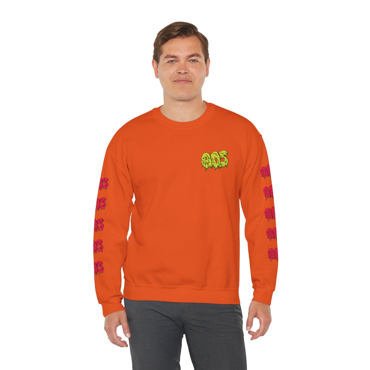 GOS SLIME acid green/red FULL SLEEVE unisex sweatshirt