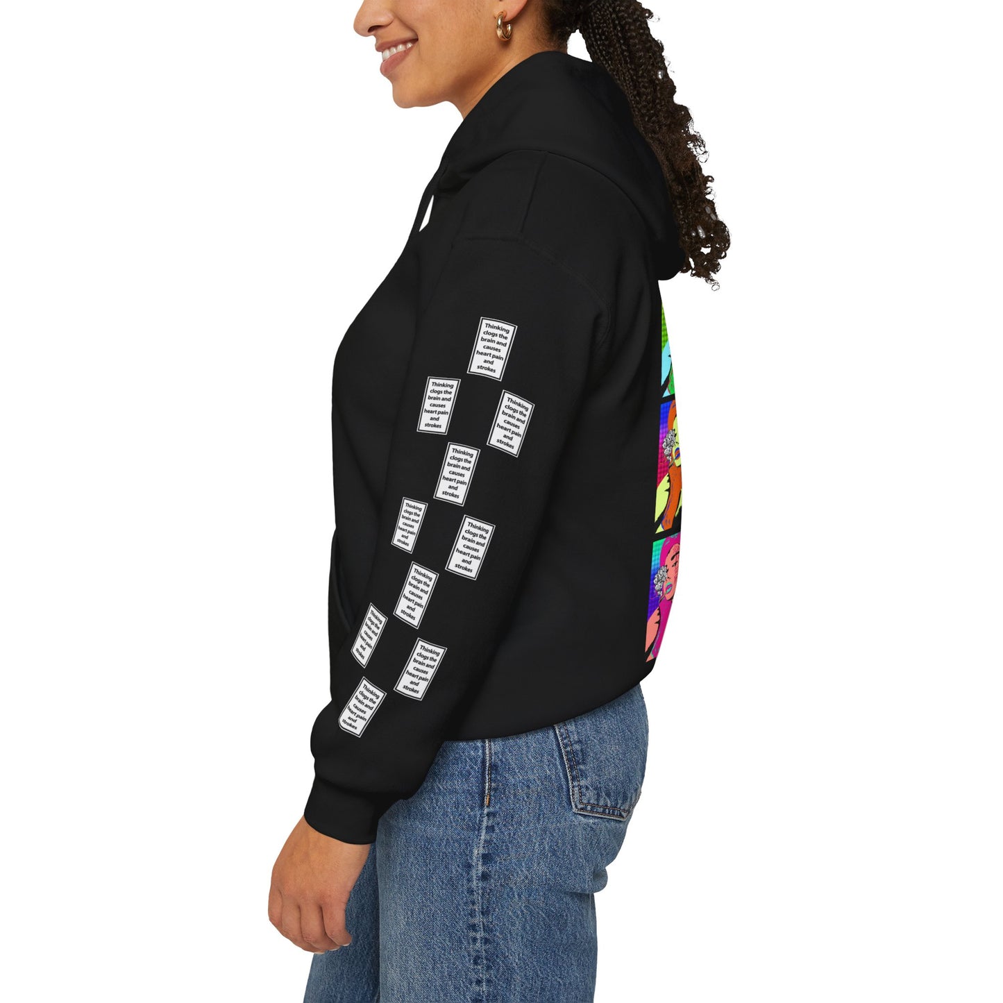 Emilia 9 grid arm print, Unisex Heavy Blend Hooded Sweatshirt