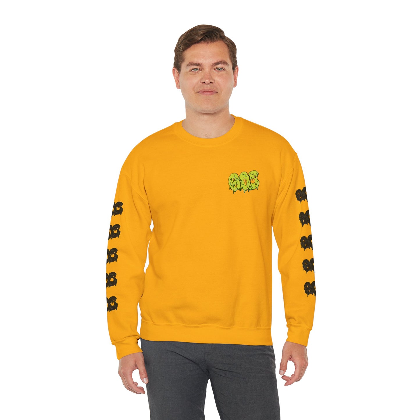 GOS SLIME acid green/black FULL SLEEVE unisex sweatshirt