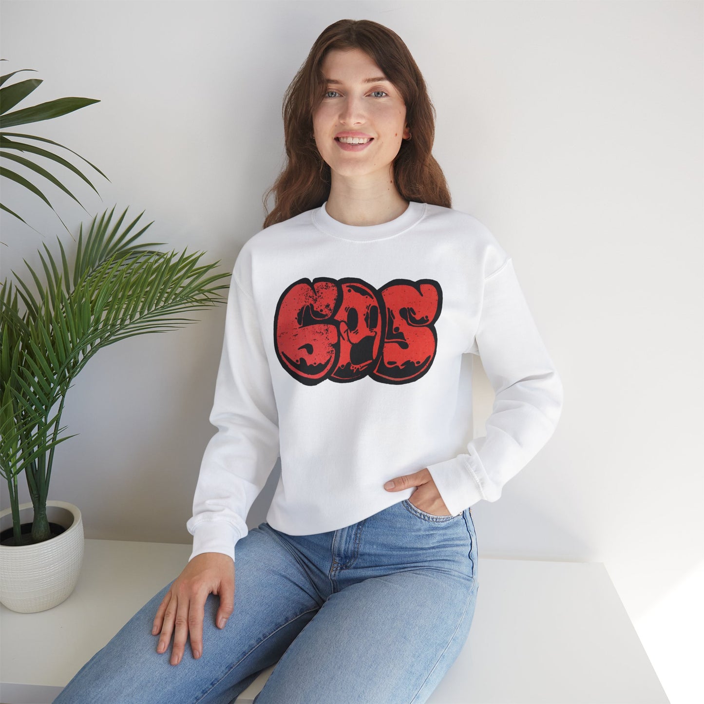 GOS SMILE unisex sweatshirt bordeaux red Unisex