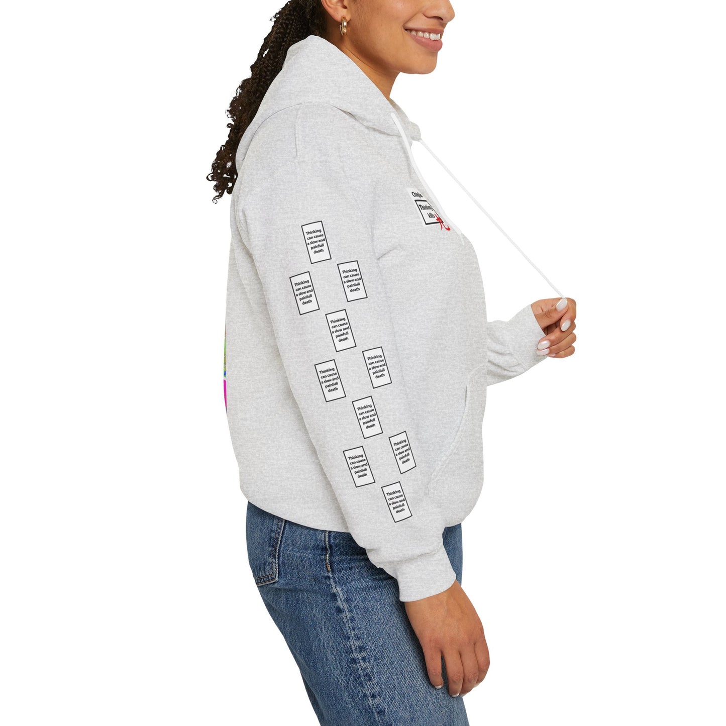 Nany 9 grid arm print, Unisex Heavy Blend Hooded Sweatshirt