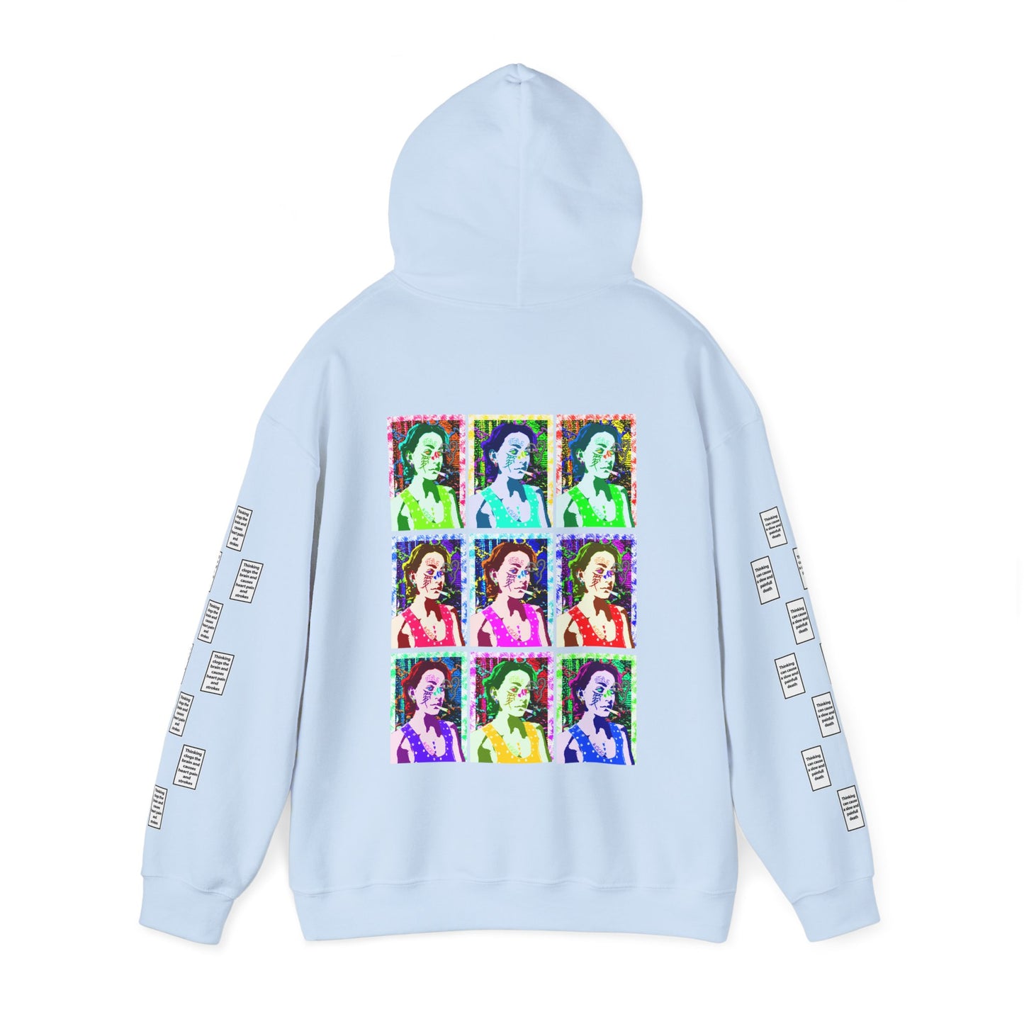 Irini 9 grid arm print, Unisex Heavy Blend Hooded Sweatshirt