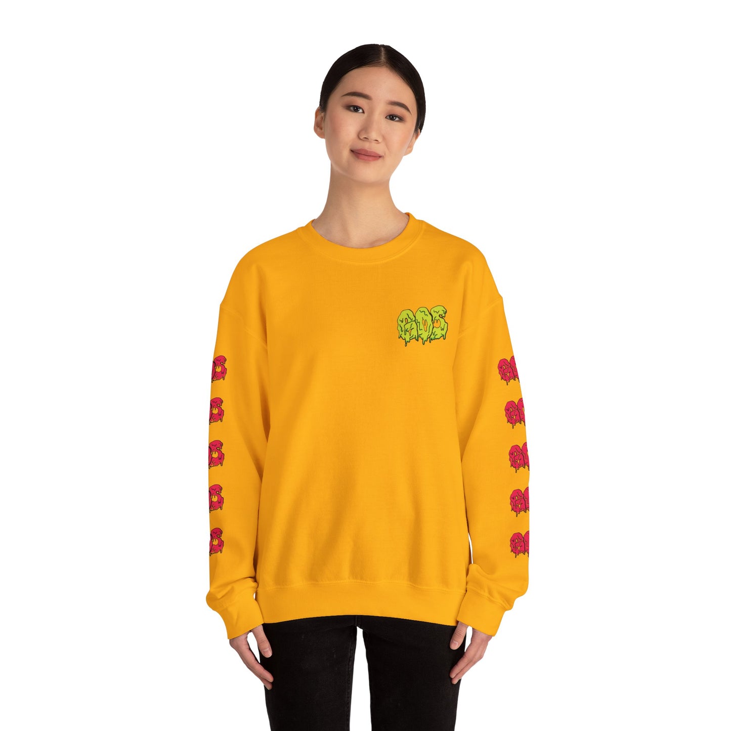 GOS SLIME acid green/red FULL SLEEVE unisex sweatshirt