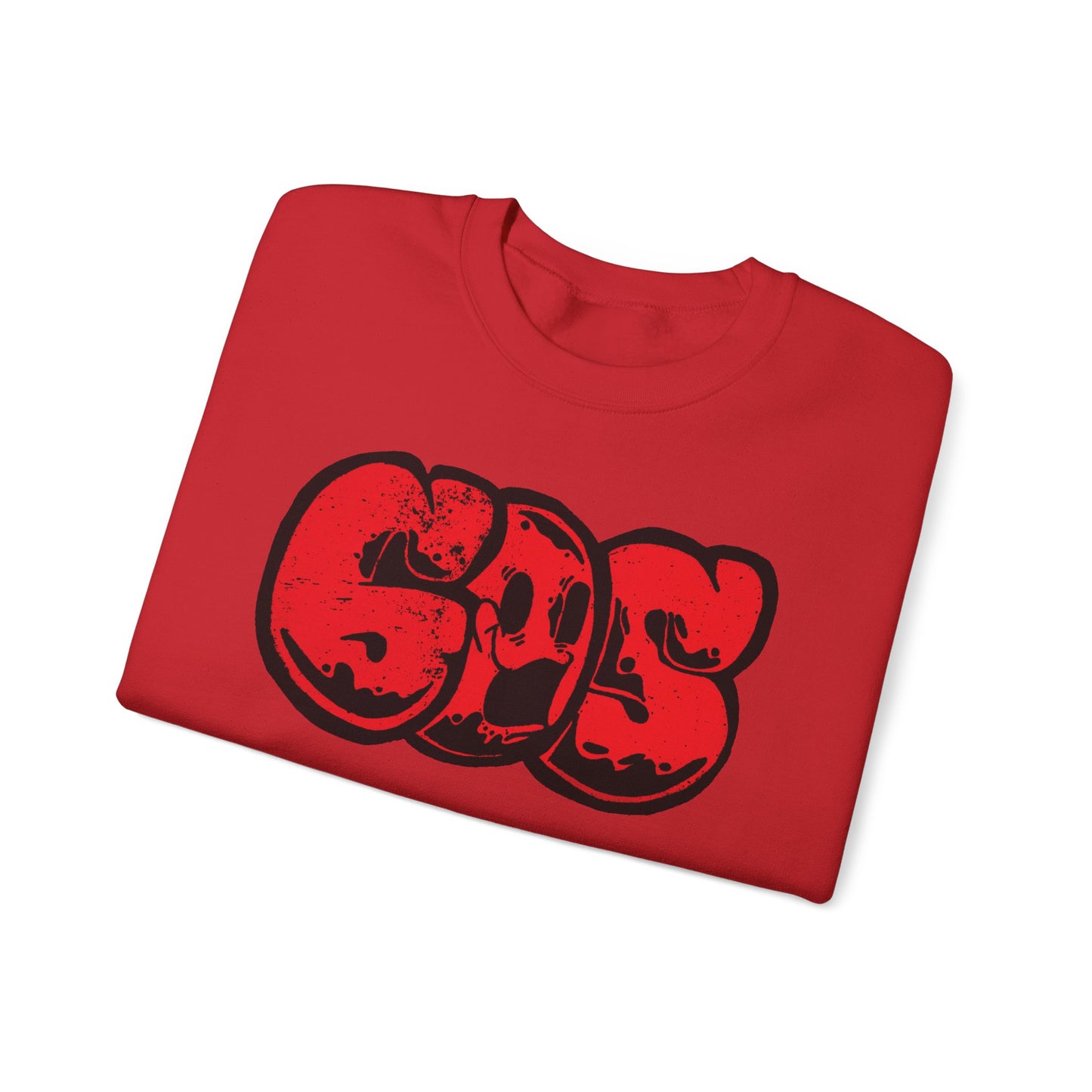 GOS SMILE red unisex sweatshirt