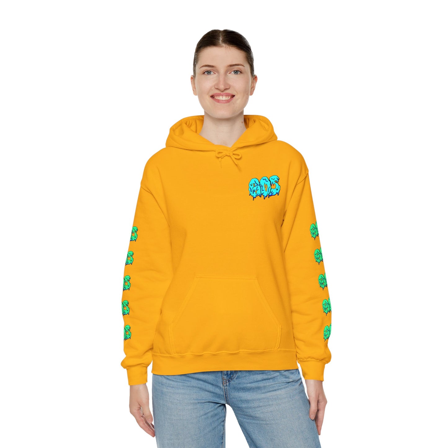 GOS SLIME blue/aqua FULL SLEEVE unisex Hooded Sweatshirt