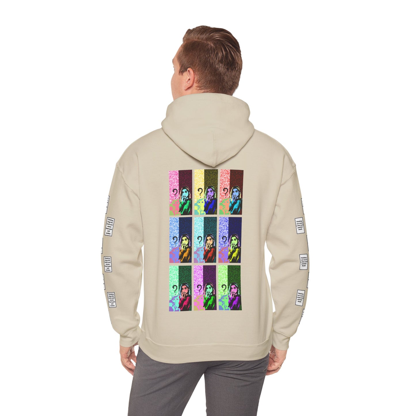 Irem 9 grid arm print, Unisex Heavy Blend Hooded Sweatshirt