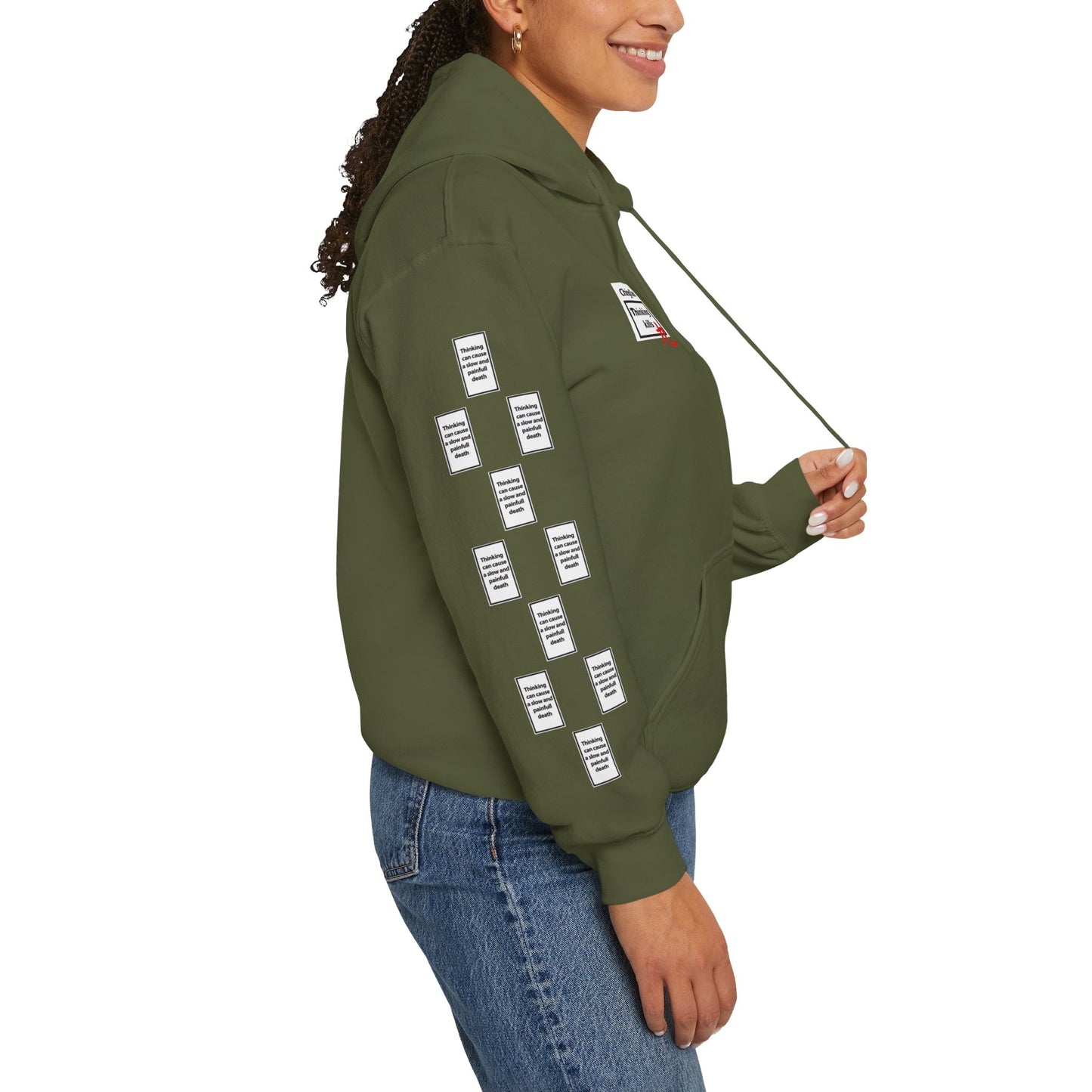 Emilia 9 grid arm print, Unisex Heavy Blend Hooded Sweatshirt