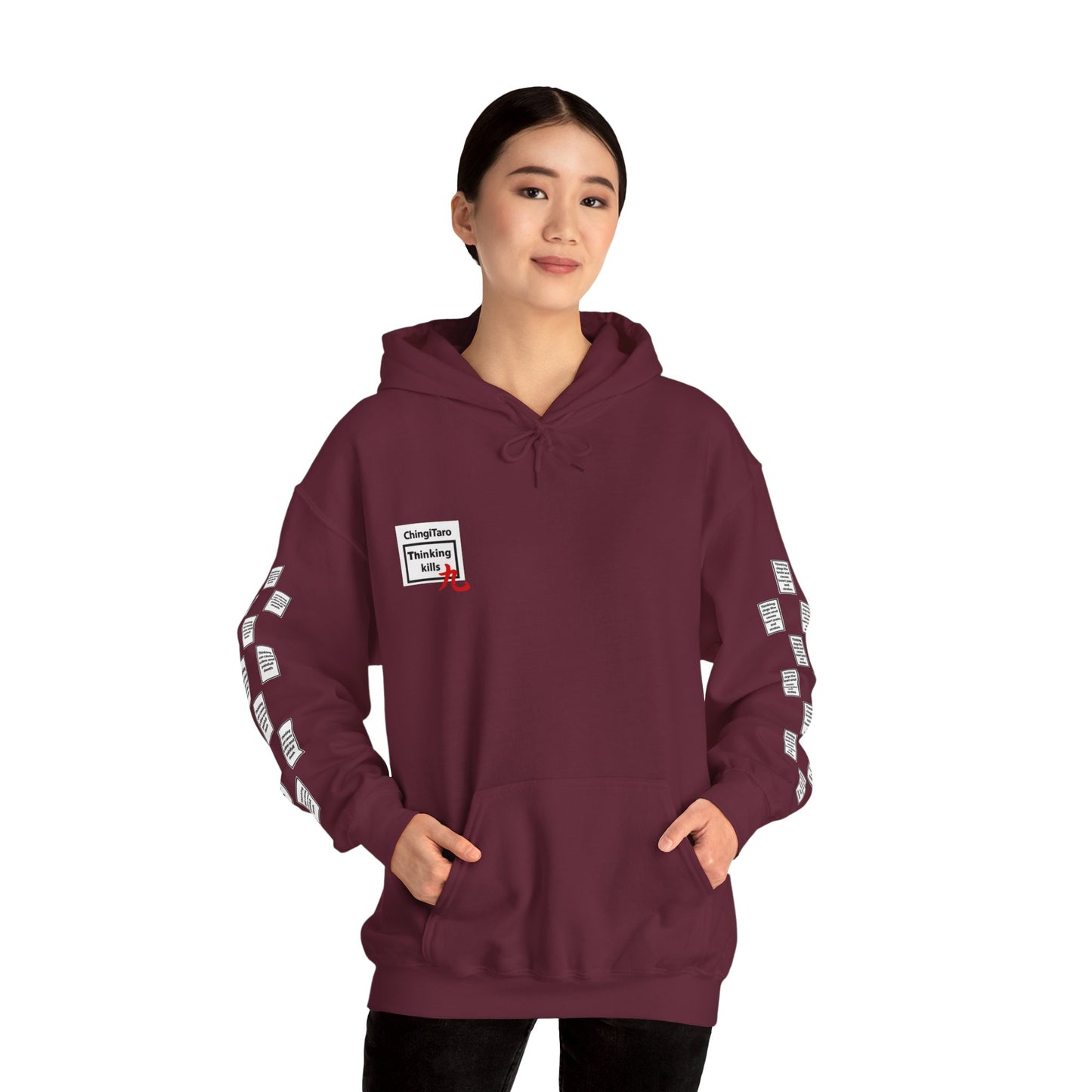 Judy 9 grid arm print, Unisex Heavy Blend Hooded Sweatshirt