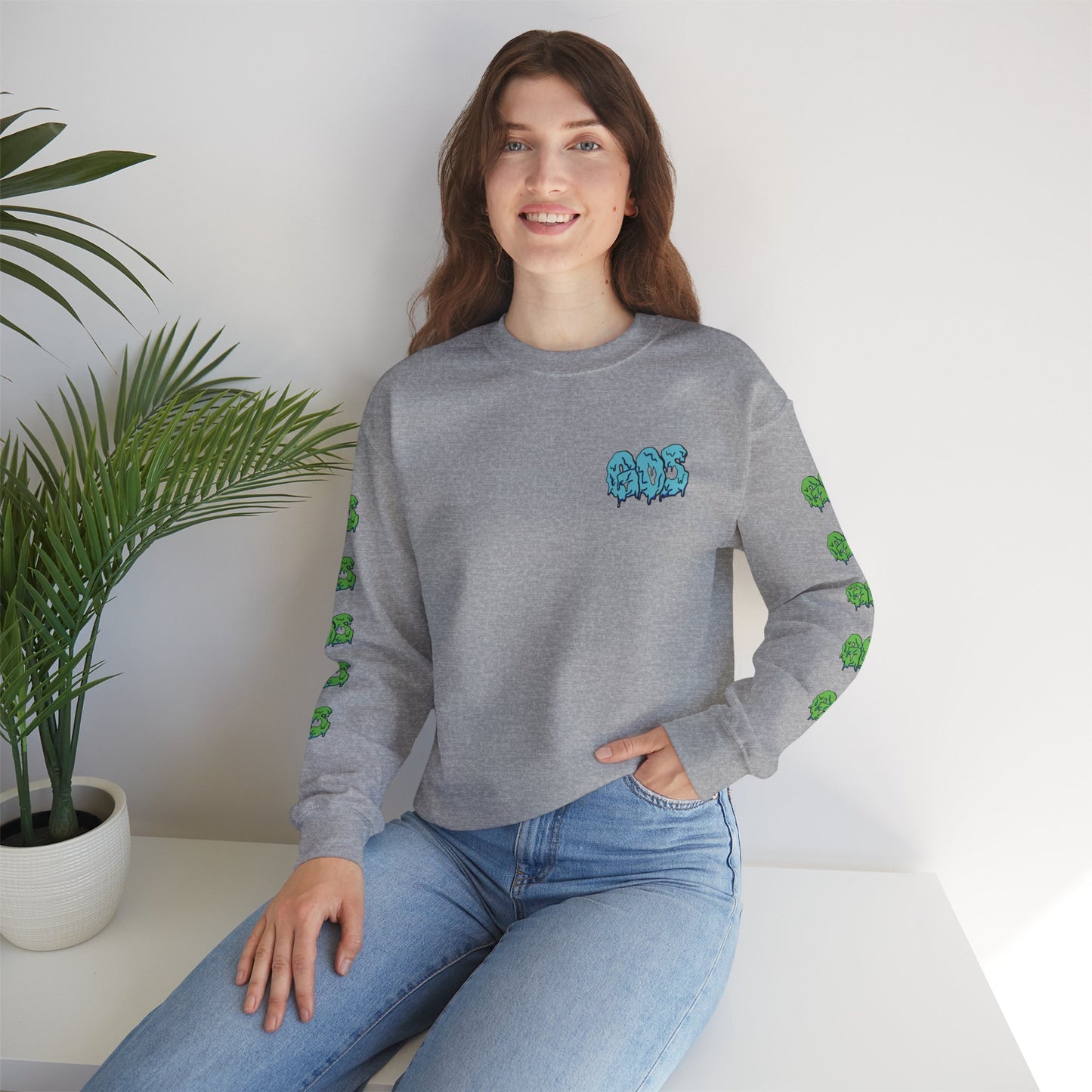 GOS SLIME blue/green FULL SLEEVE unisex sweatshirt