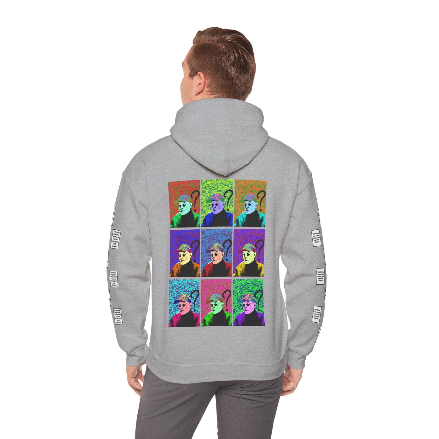 Jones 9 grid arm print, Unisex Heavy Blend Hooded Sweatshirt