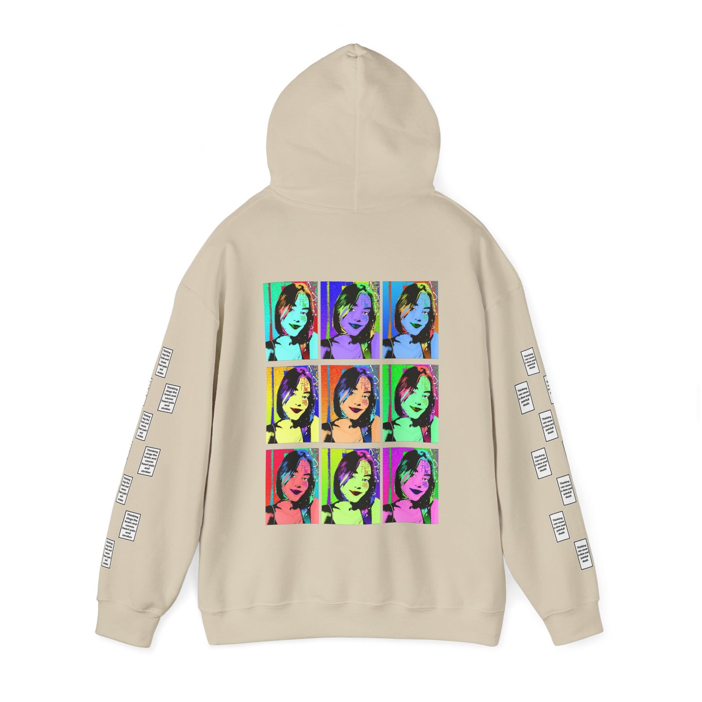 Katerina 9 grid arm print, Unisex Heavy Blend Hooded Sweatshirt