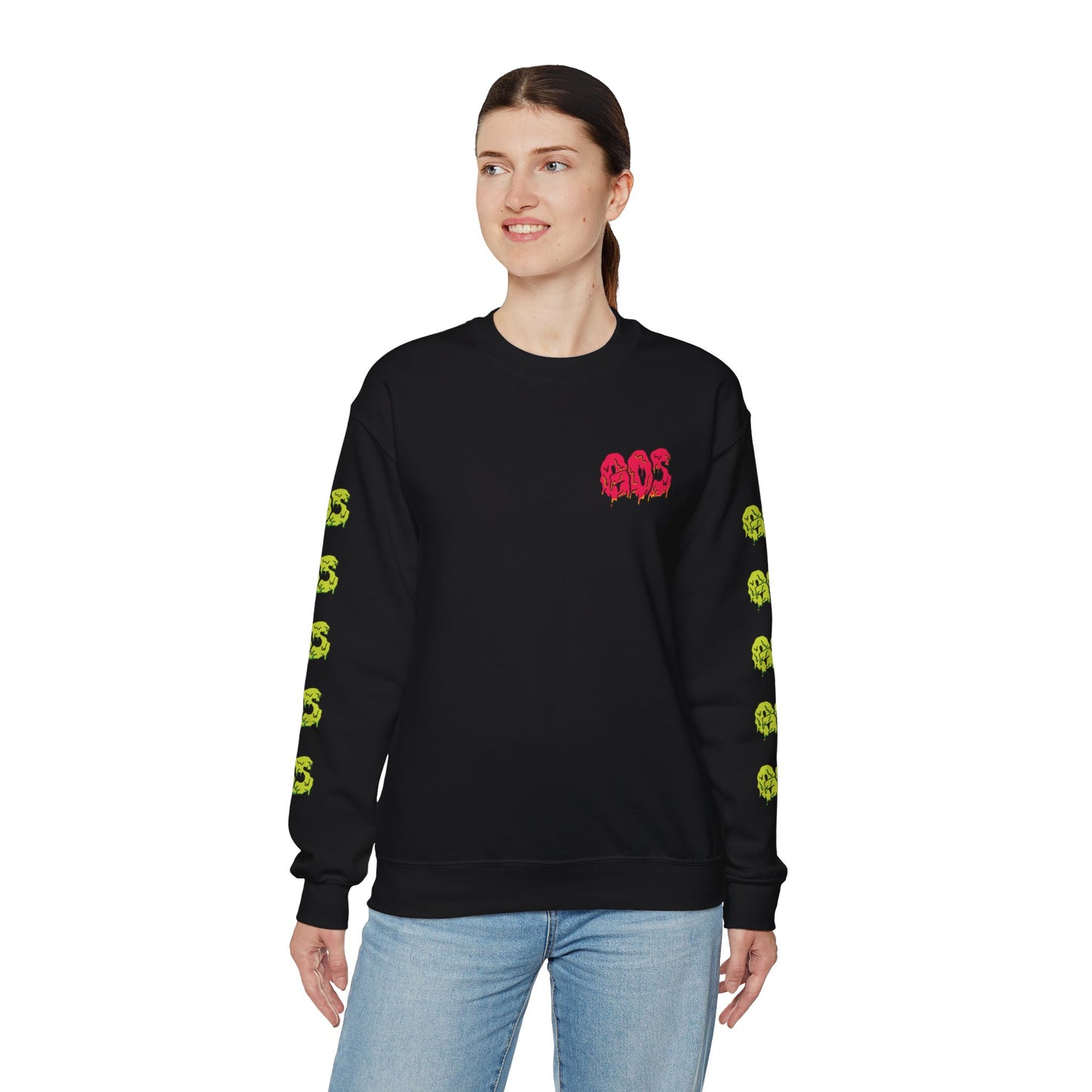 GOS SLIME red/acid green FULL SLEEVE unisex sweatshirt