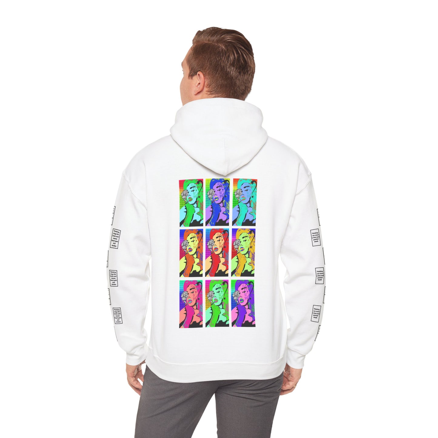 Emilia 9 grid arm print, Unisex Heavy Blend Hooded Sweatshirt