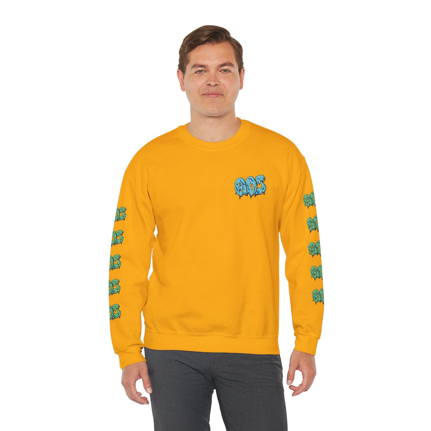 GOS SLIME blue/aqua FULL SLEEVE unisex sweatshirt