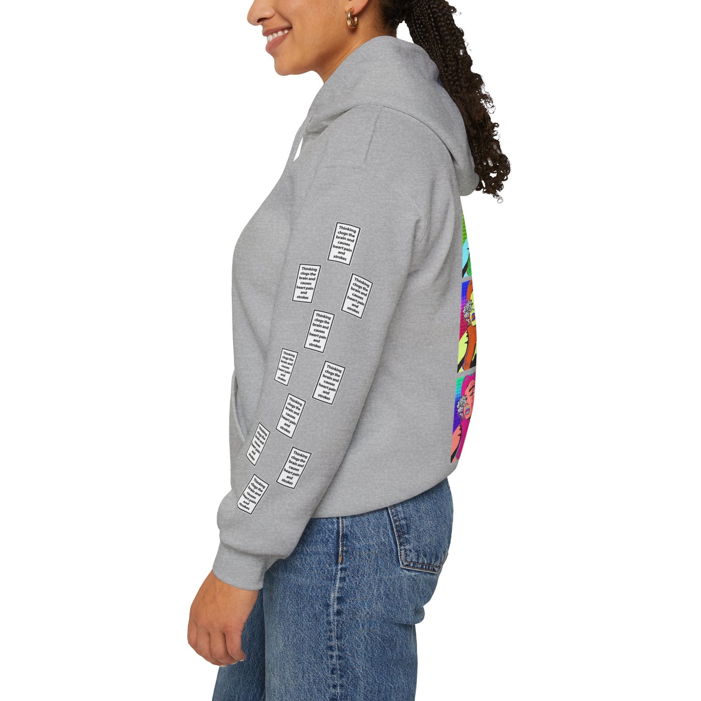 Emilia 9 grid arm print, Unisex Heavy Blend Hooded Sweatshirt