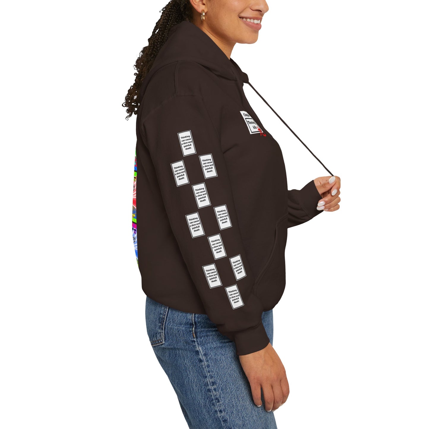 Klaudia 9 grid arm print, Unisex Heavy Blend Hooded Sweatshirt