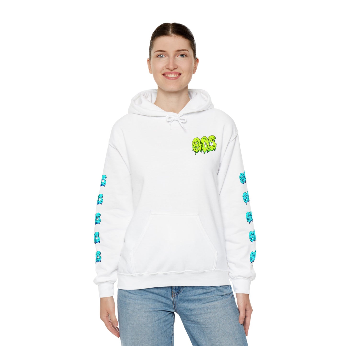 GOS SLIME yellow/blue FULL SLEEVE Unisex  Hooded Sweatshirt