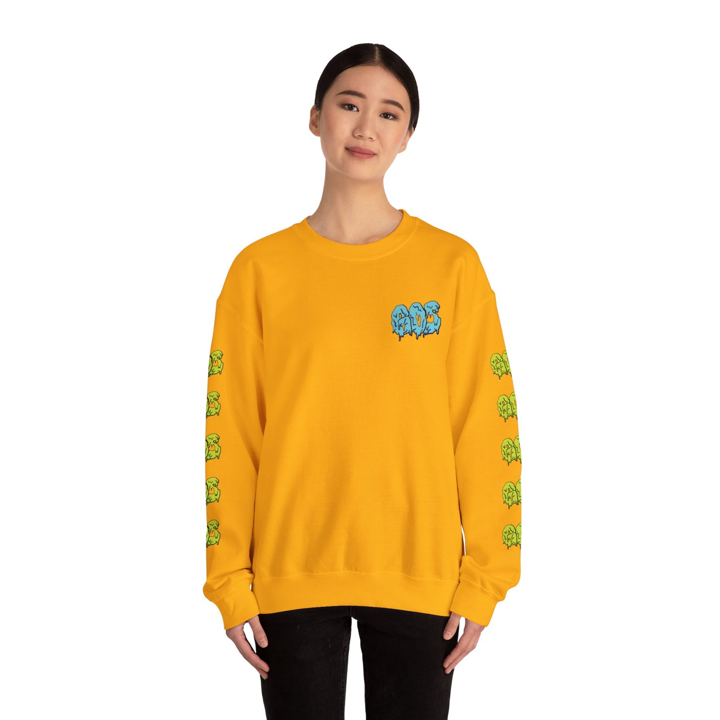 GOS SLIME blue/acid green FULL SLEEVE unisex sweatshirt