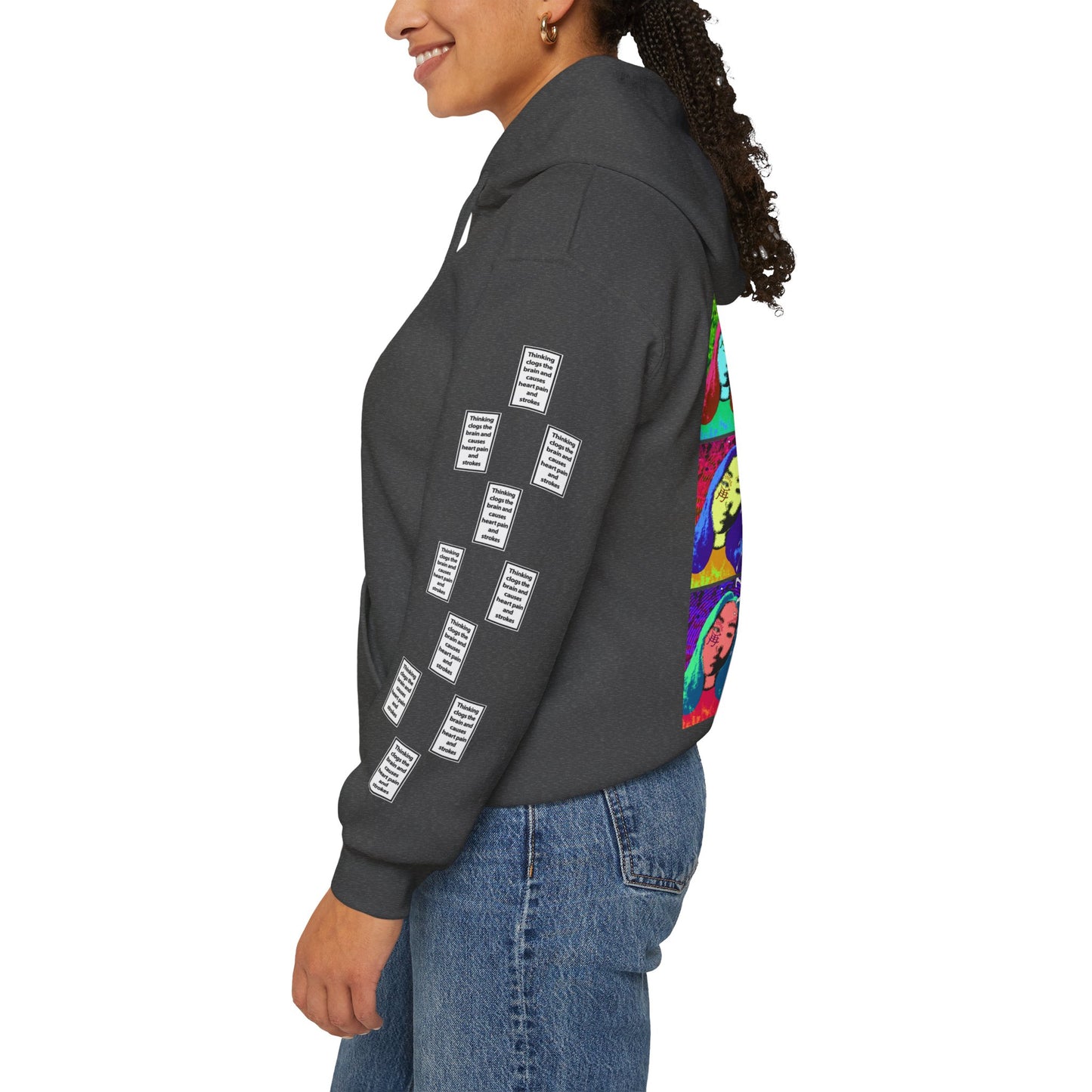 Laurien 9 grid arm print, Unisex Heavy Blend Hooded Sweatshirt