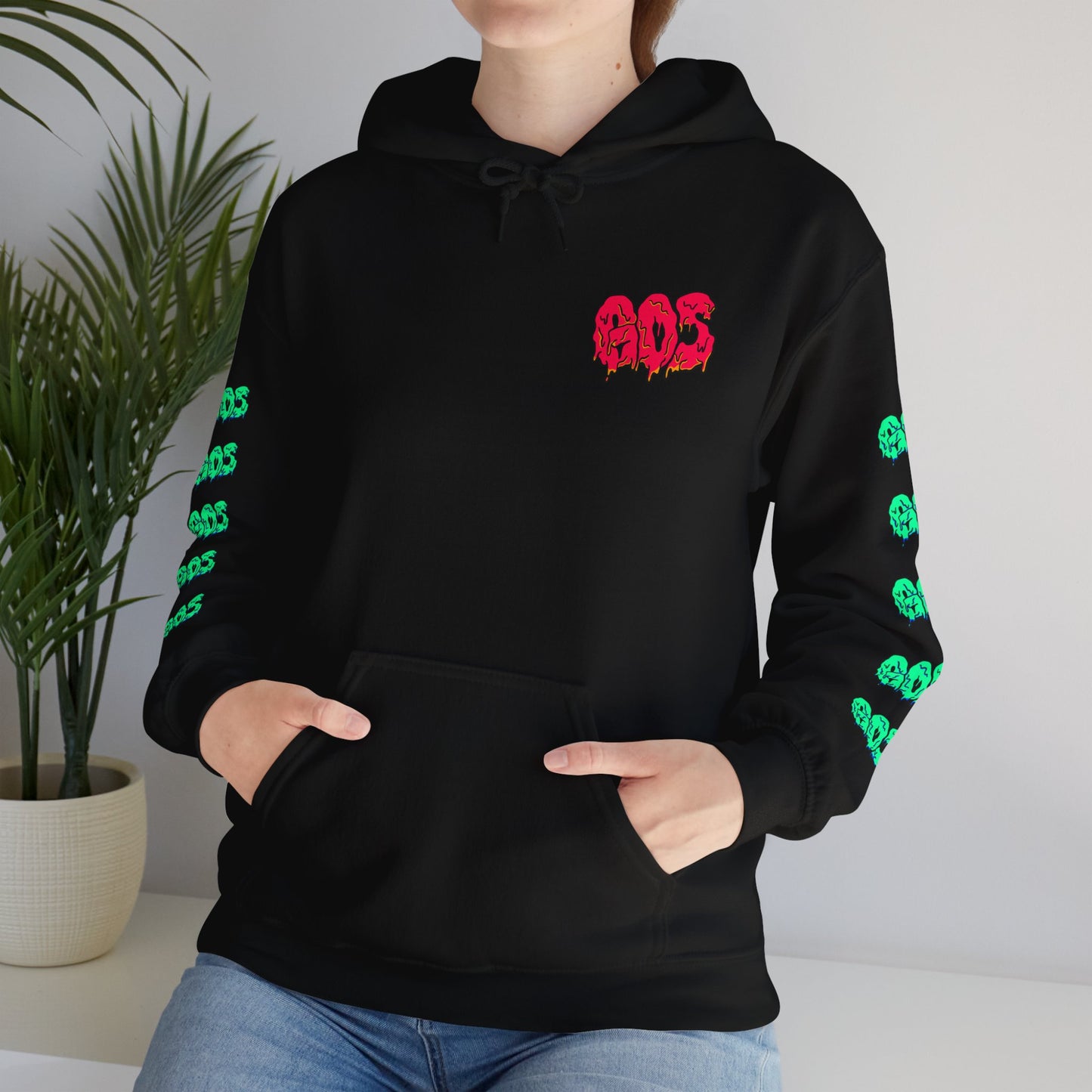 GOS SLIME red/aqua FULL SLEEVE Unisex Hooded Sweatshirt