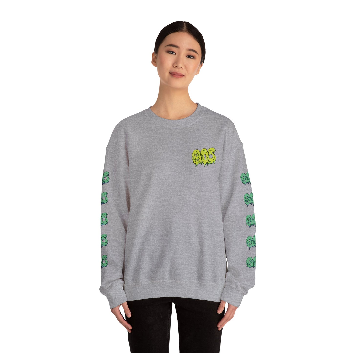 GOS SLIME acid green/aqua FULL SLEEVE unisex sweatshirt