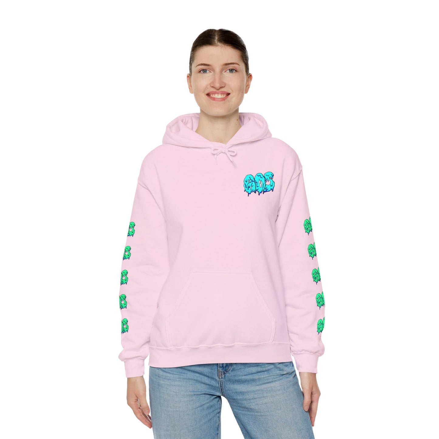 GOS SLIME blue/aqua FULL SLEEVE unisex Hooded Sweatshirt