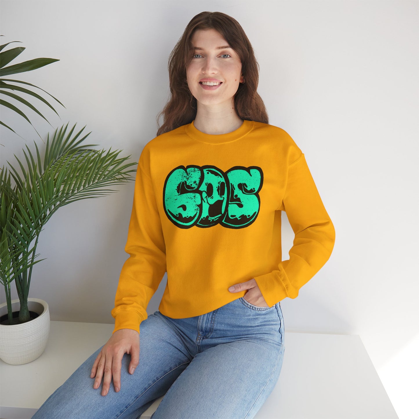 GOS SMILE aquamarine unisex sweatshirt