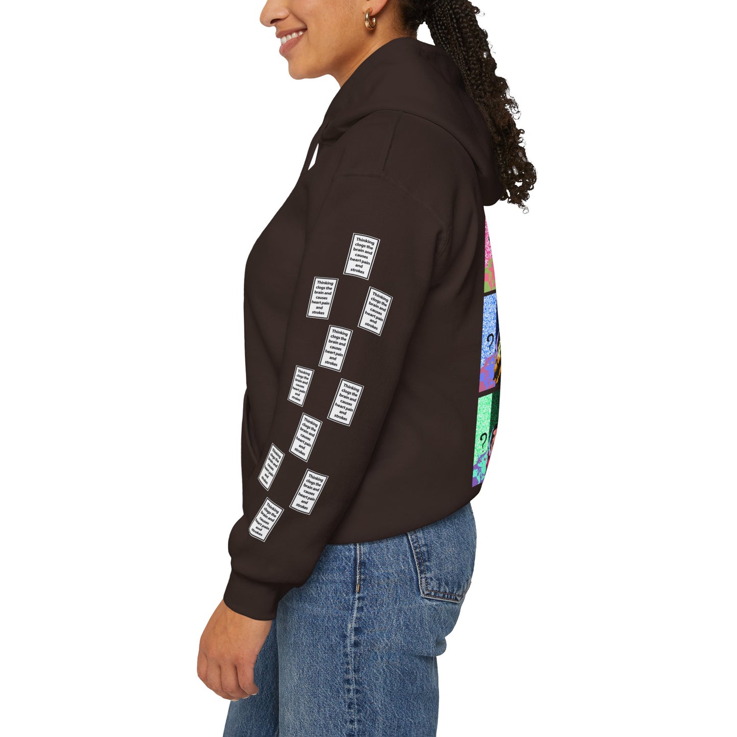 Irem 9 grid arm print, Unisex Heavy Blend Hooded Sweatshirt