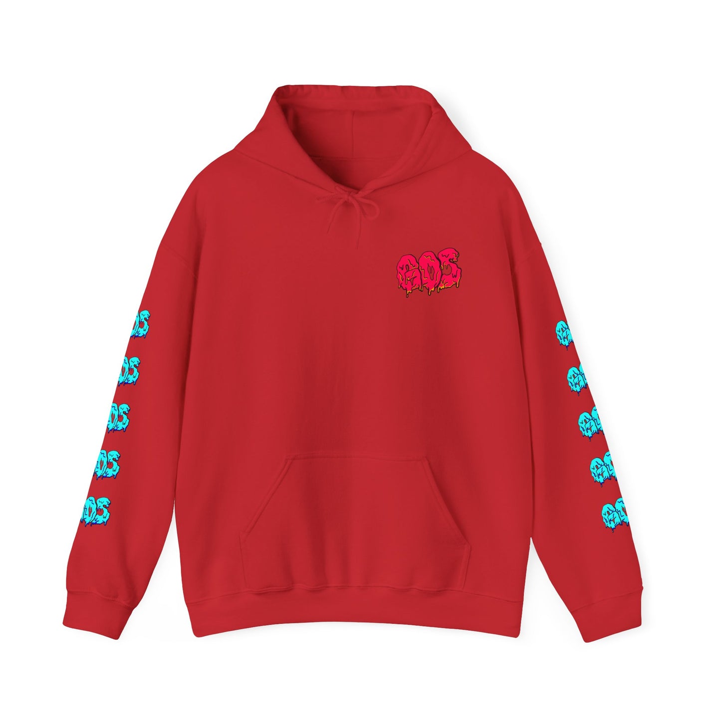 GOS Slime red/blue FULL SLEEVE Unisex Hooded Sweatshirt